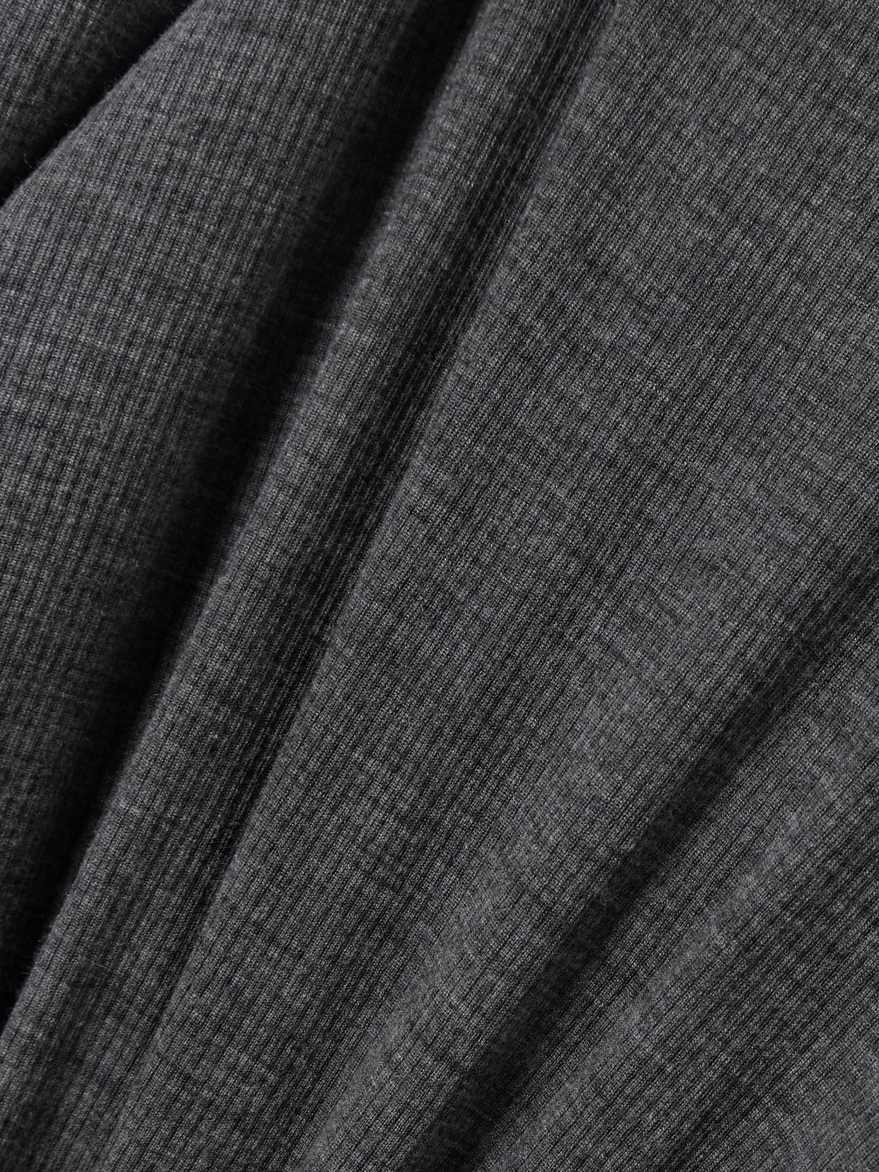 Ssstein Ribbed Wool T-shirt In Gray