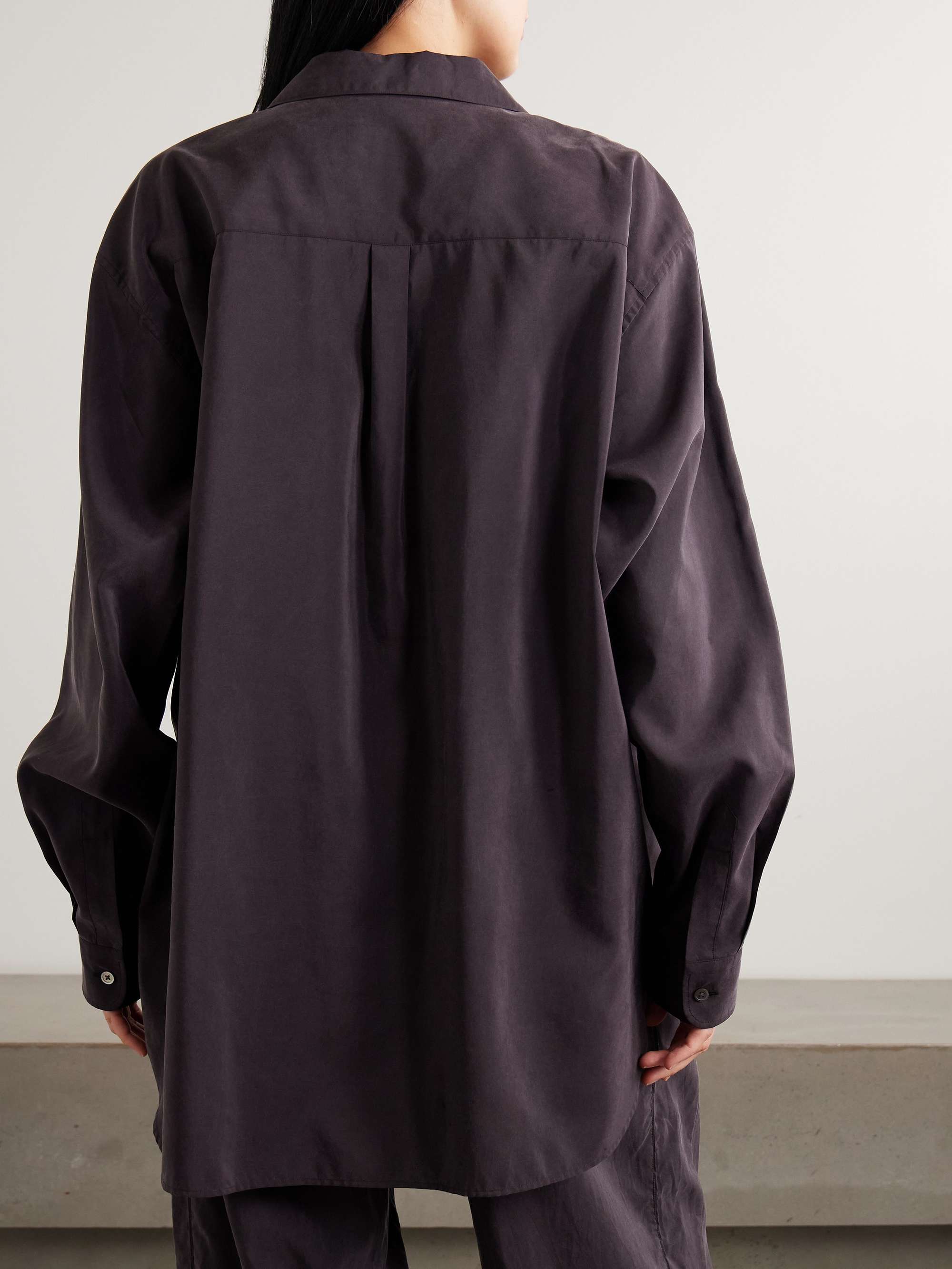 SSSTEIN Skipper silk-blend shirt | NET-A-PORTER