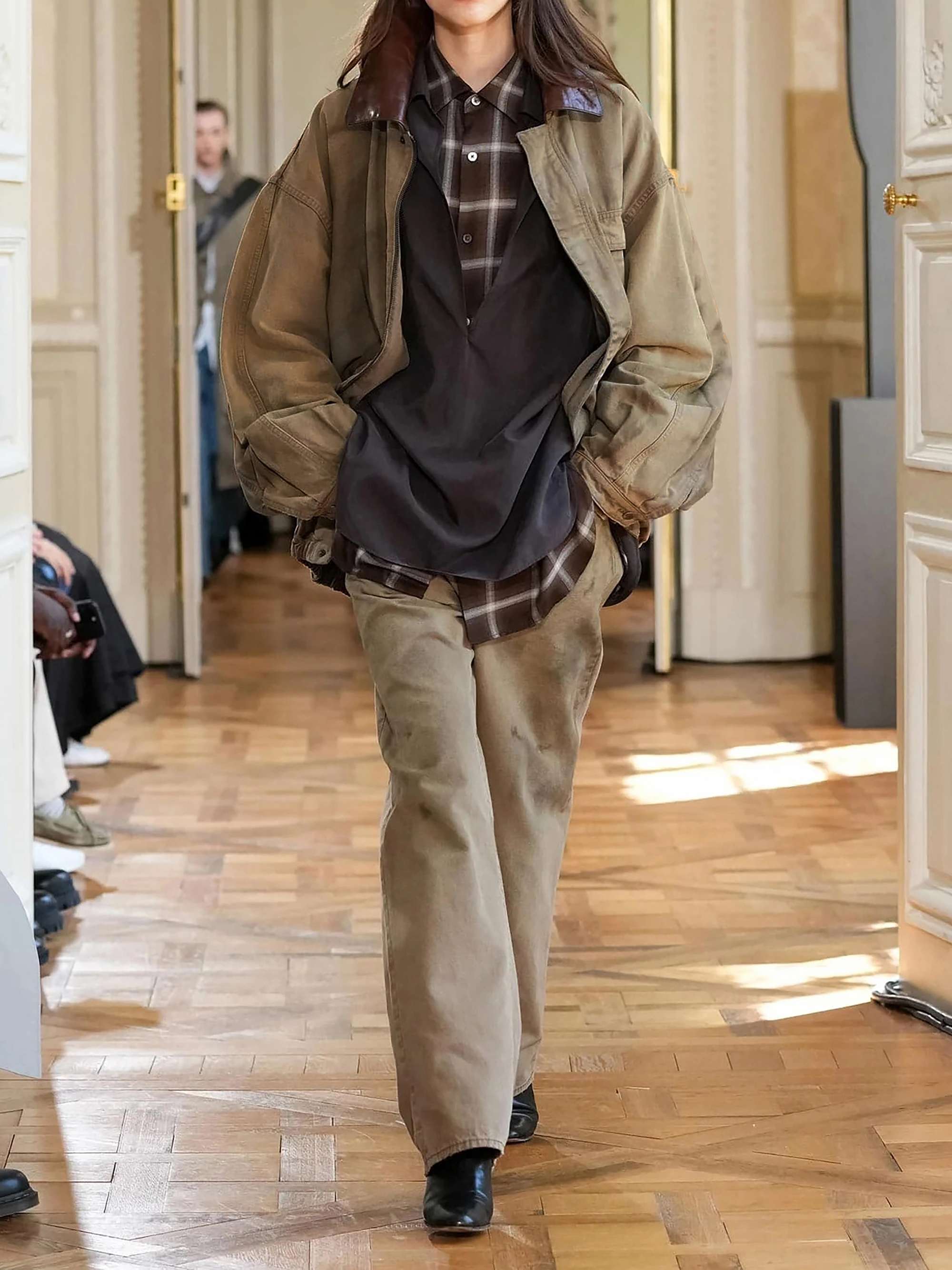 SSSTEIN Sulfur leather-trimmed cotton-canvas jacket | NET-A-PORTER