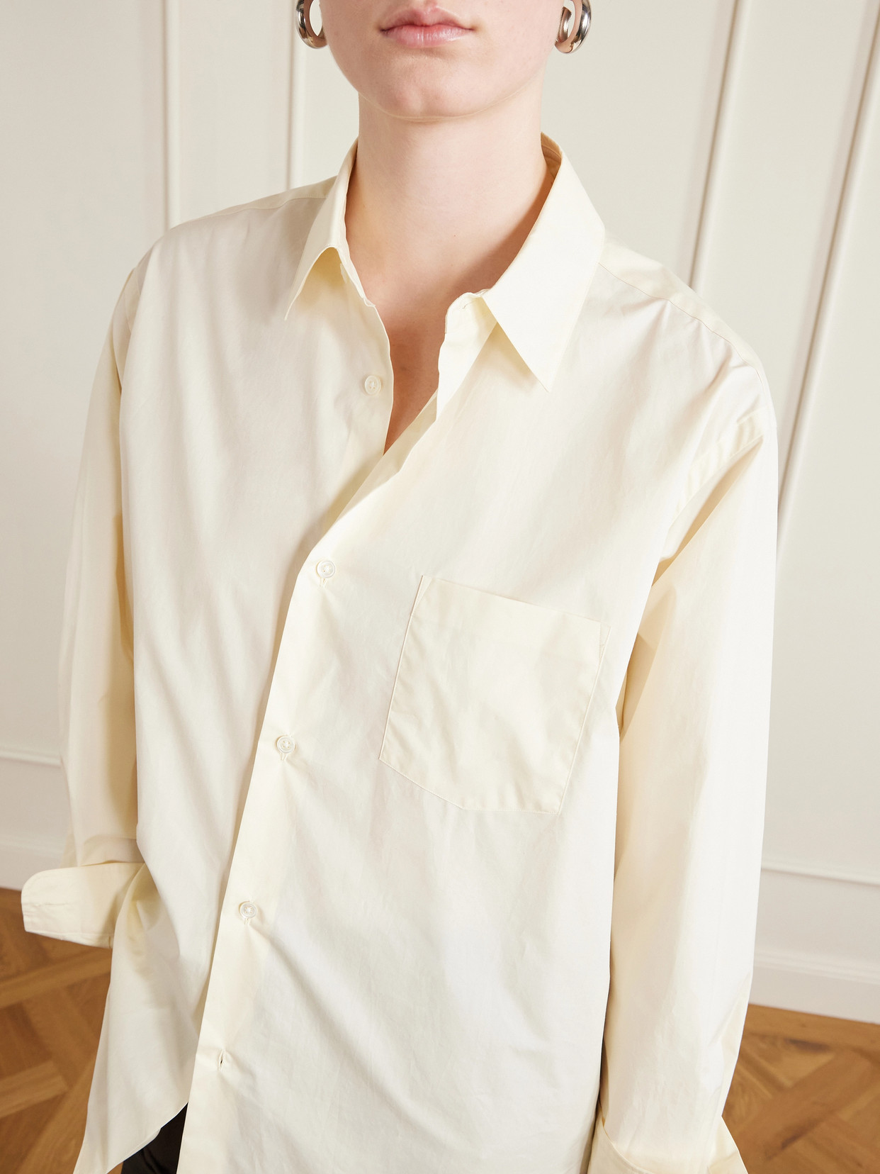 Suvin Oversized Cotton-Poplin Shirt