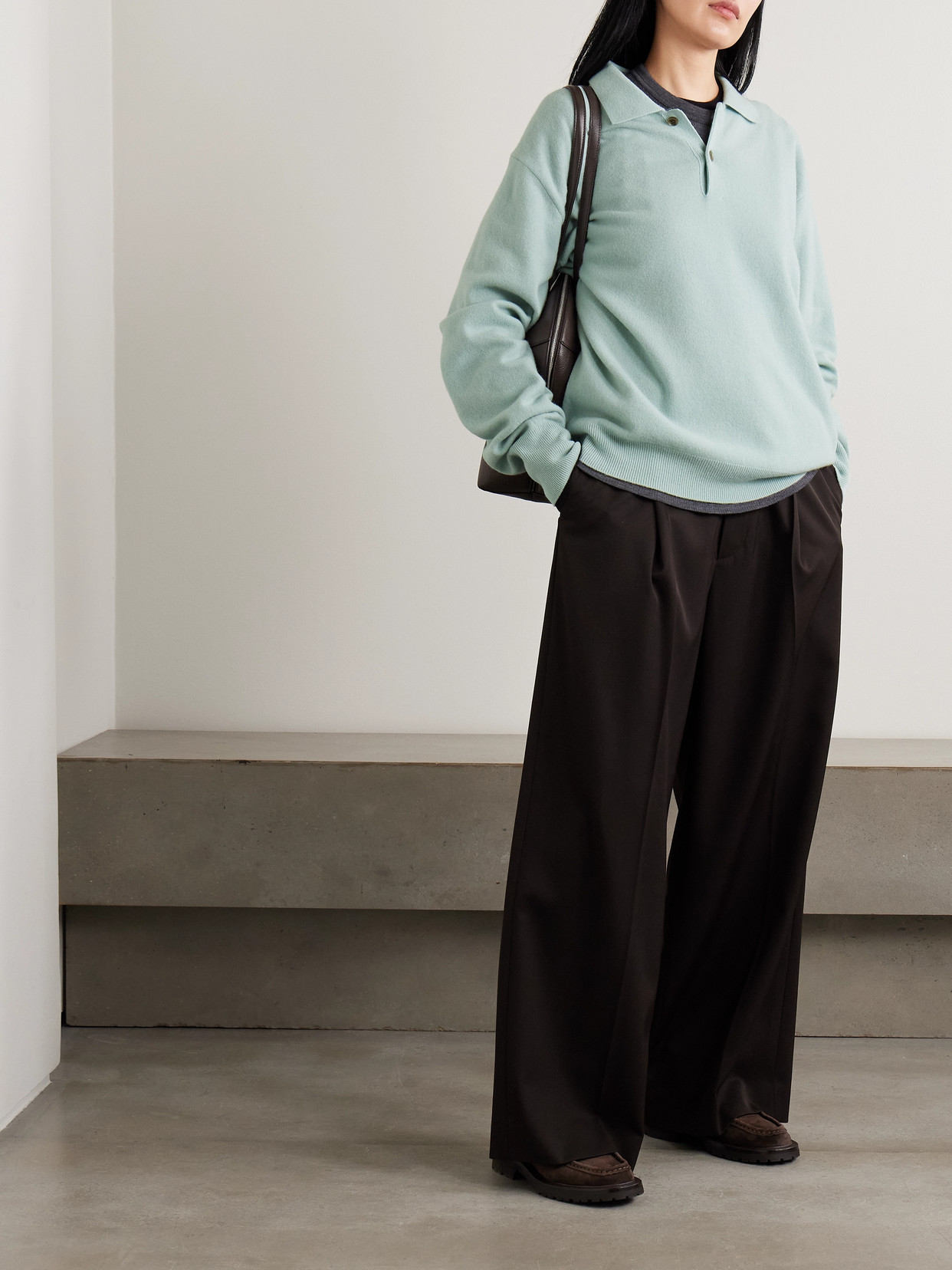 Brushed-Wool Polo