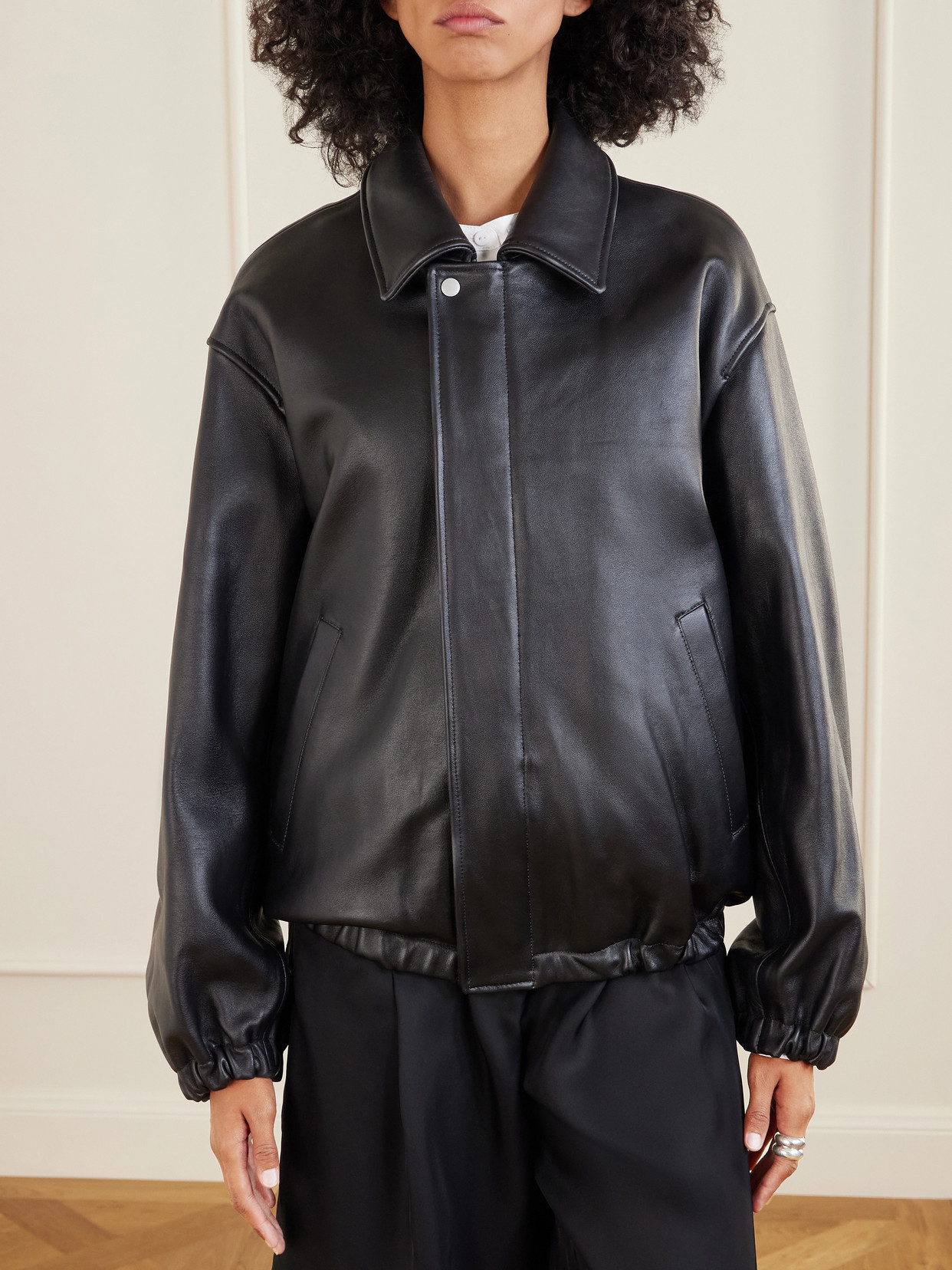 Ssstein Leather Jacket In Black