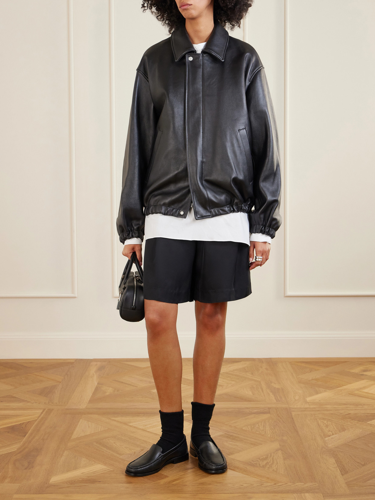 Ssstein Leather Jacket In Black