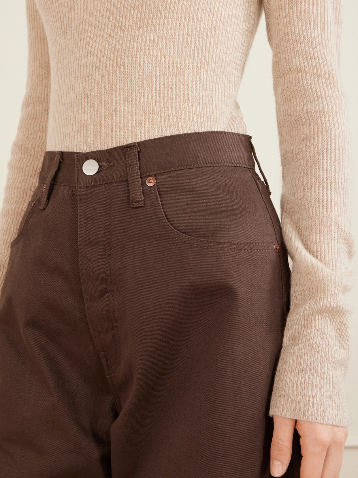 High-Rise Waist Wide-Leg Denim
