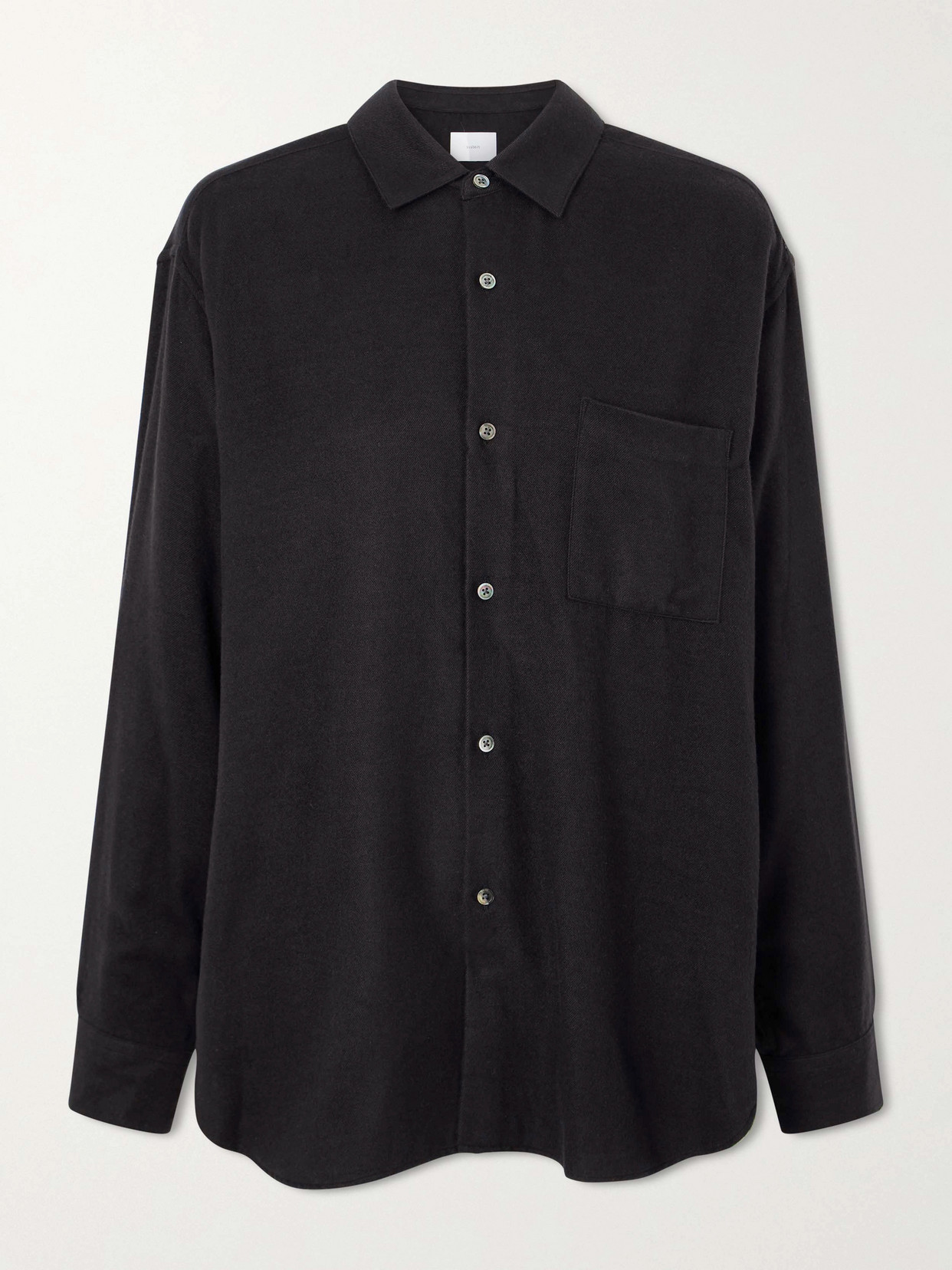 Ssstein Oversized Silk-blend Flannel Shirt In Black