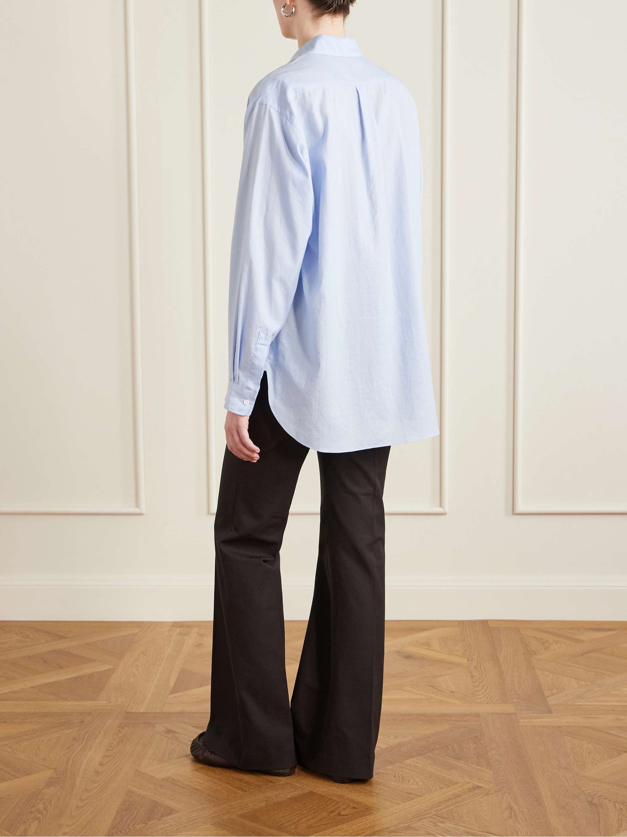 SSSTEIN Suvin cotton-poplin shirt | NET-A-PORTER