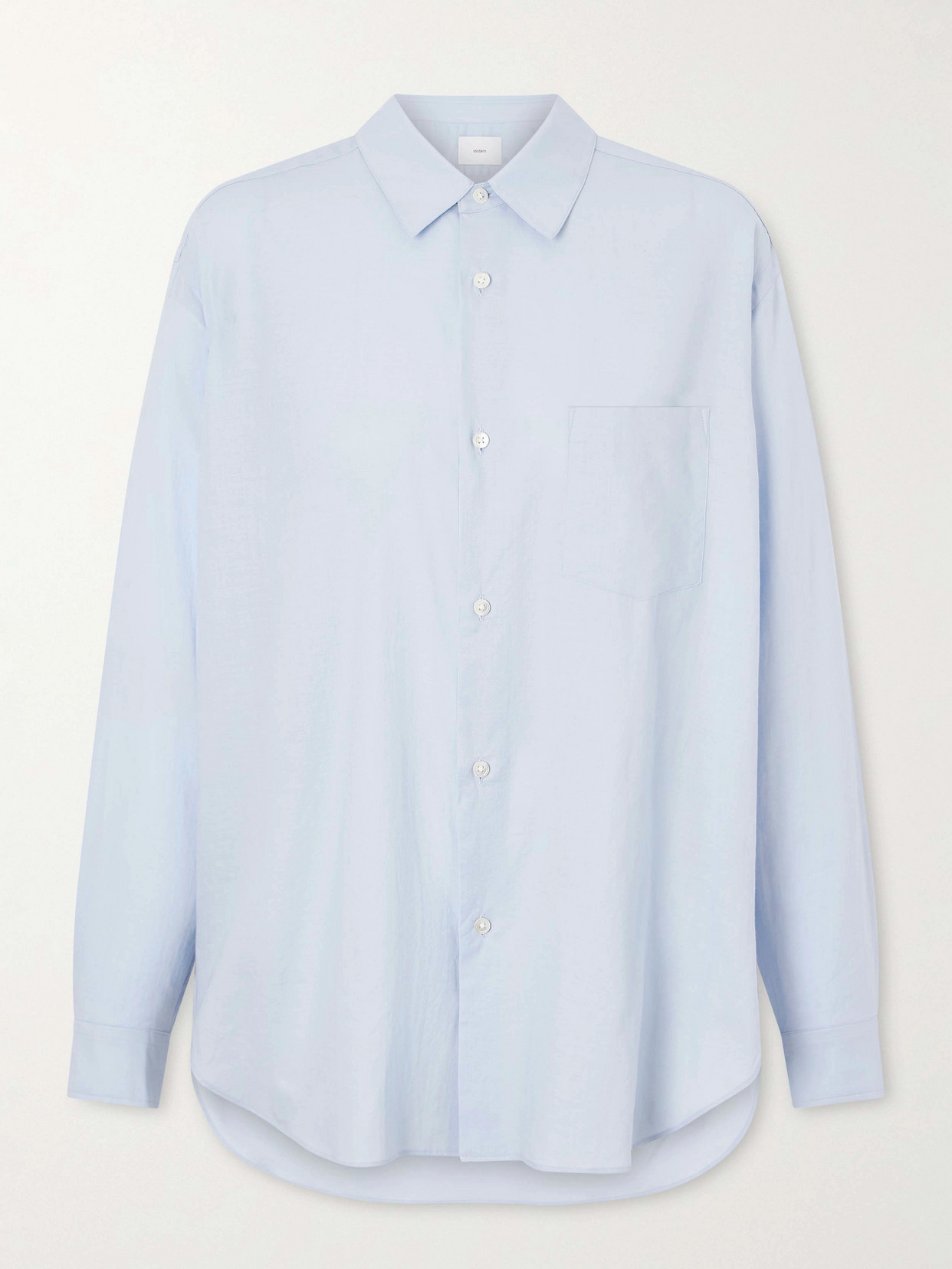 Ssstein Suvin Cotton-poplin Shirt In Blue