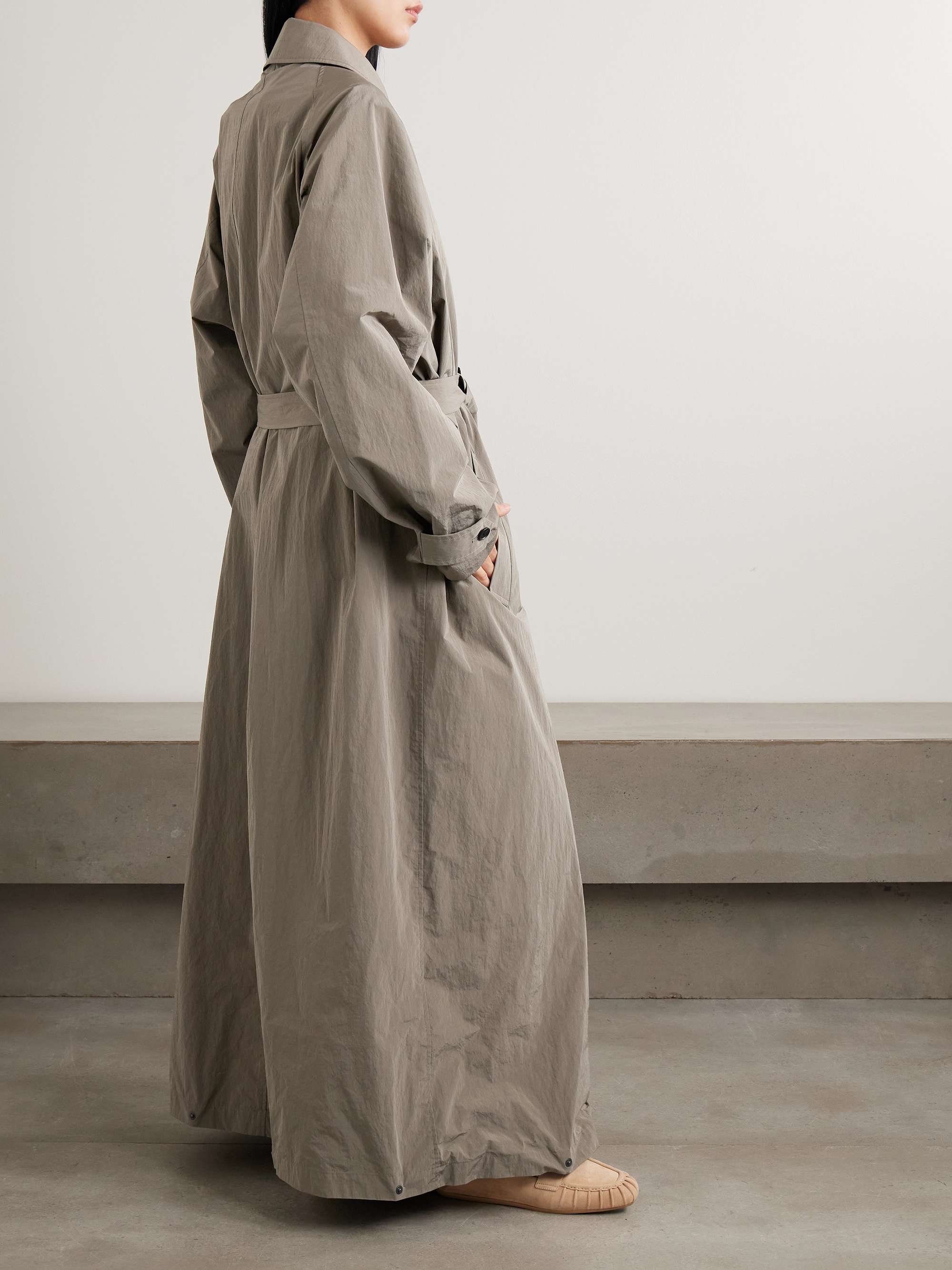 SSSTEIN Layered crinkled-shell trench coat | NET-A-PORTER