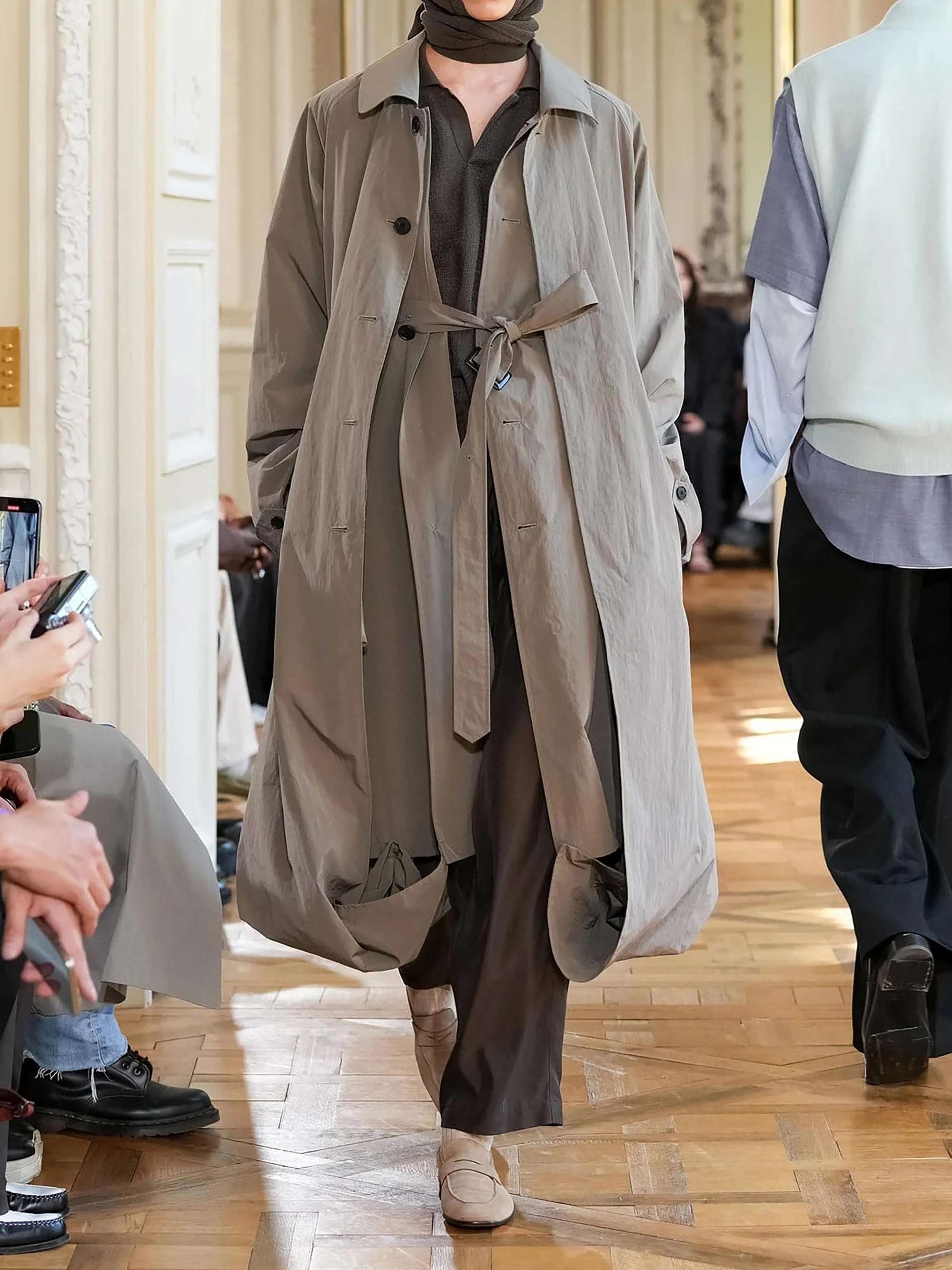 SSSTEIN Layered crinkled-shell trench coat | NET-A-PORTER