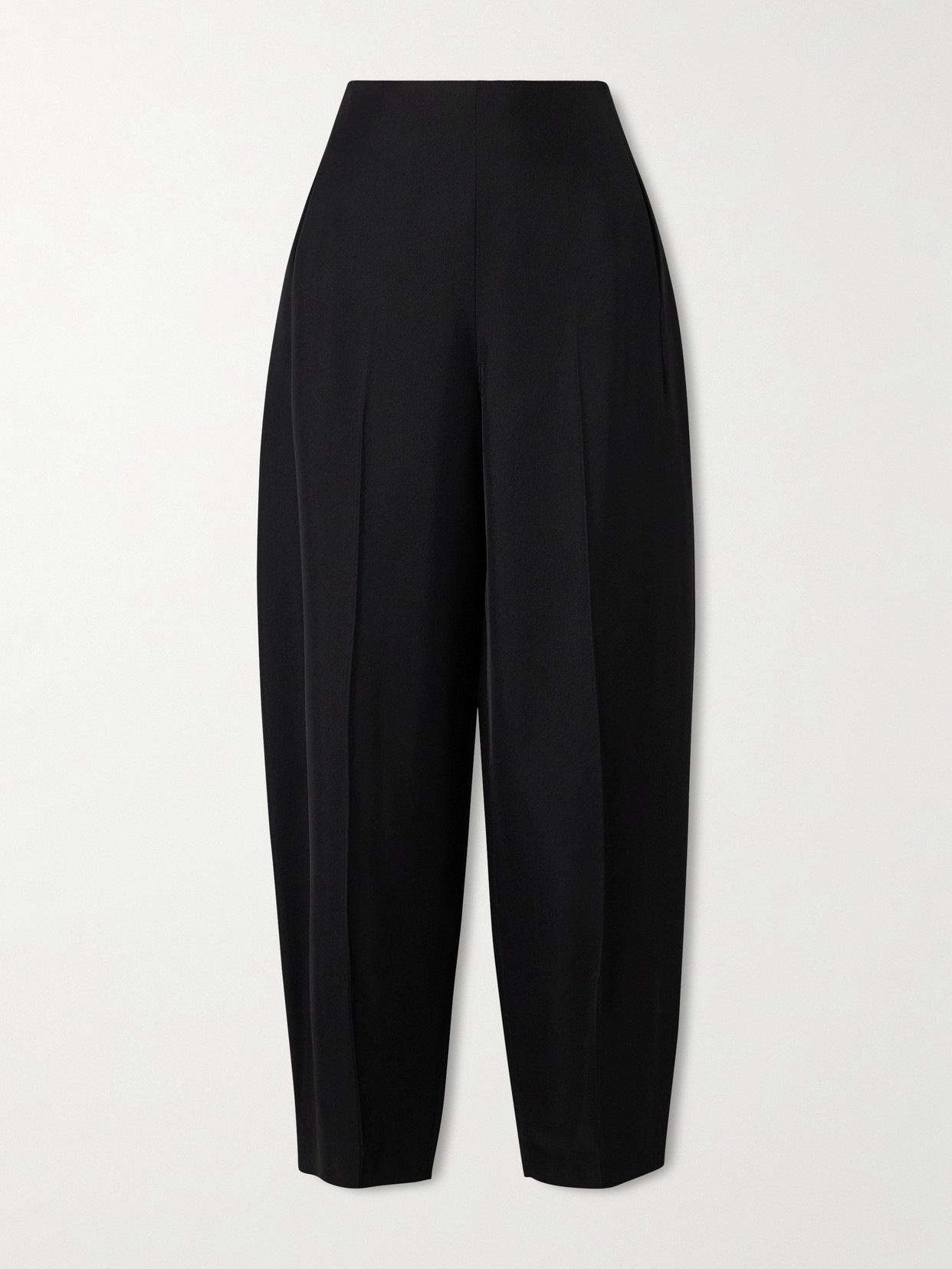 Fforme Yvette Twill Barrel-leg Pants In Black