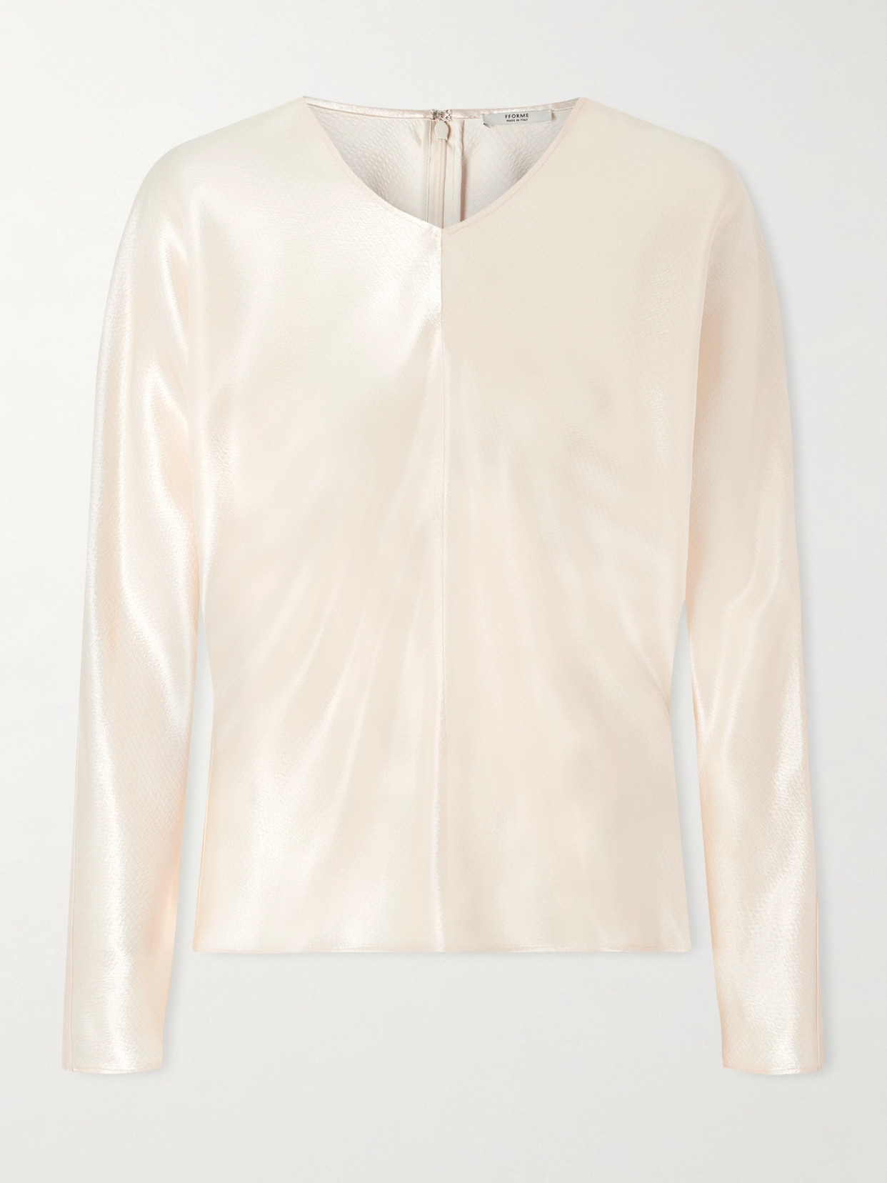 Fforme Gemma Satin Blouse In Neutral