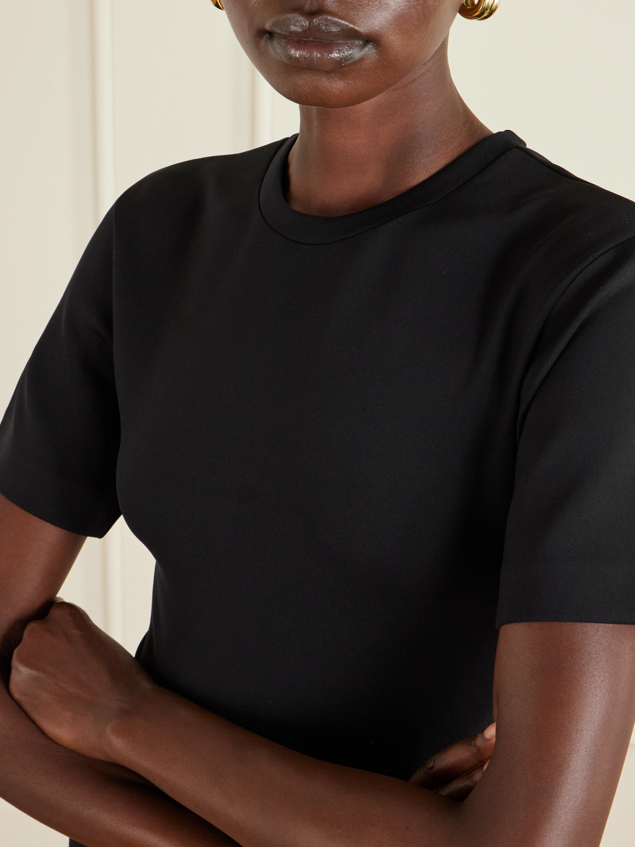 Fforme Romi Scuba T-shirt In Black