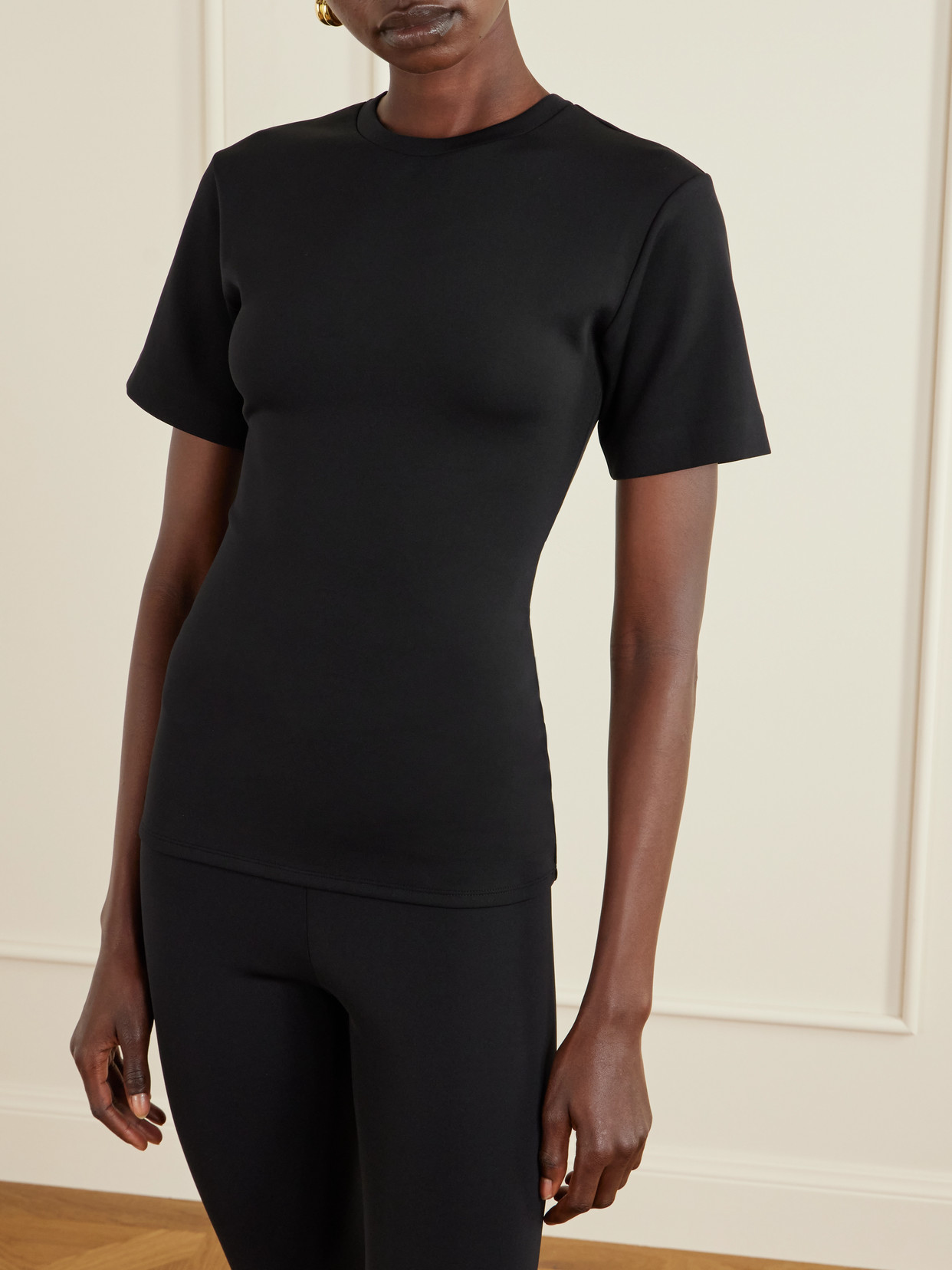 Fforme Romi Scuba T-shirt In Black