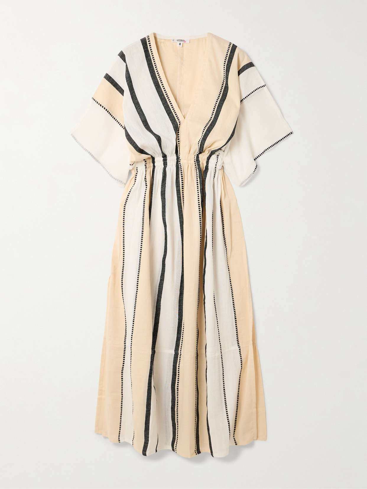 Lemlem Leila Striped Cotton Midi Dress In White