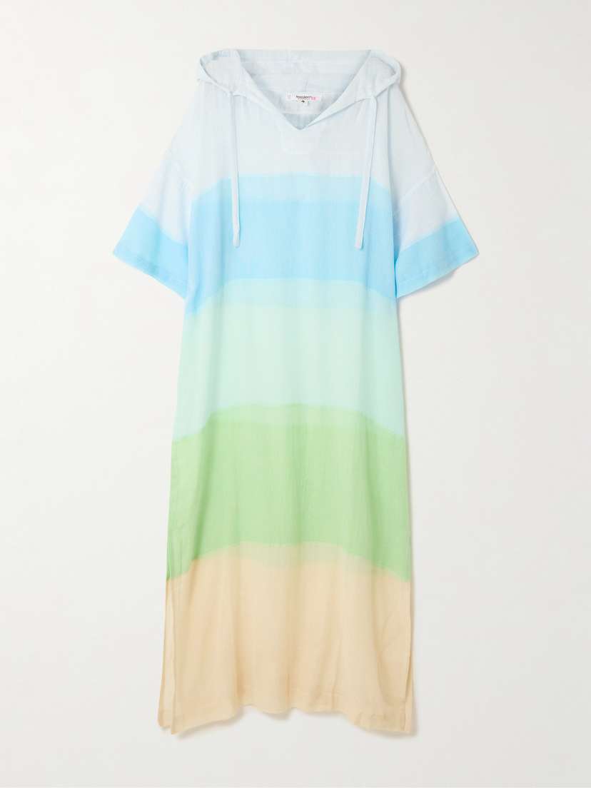 Lemlem Beritu Hooded Striped Cotton-blend Dress