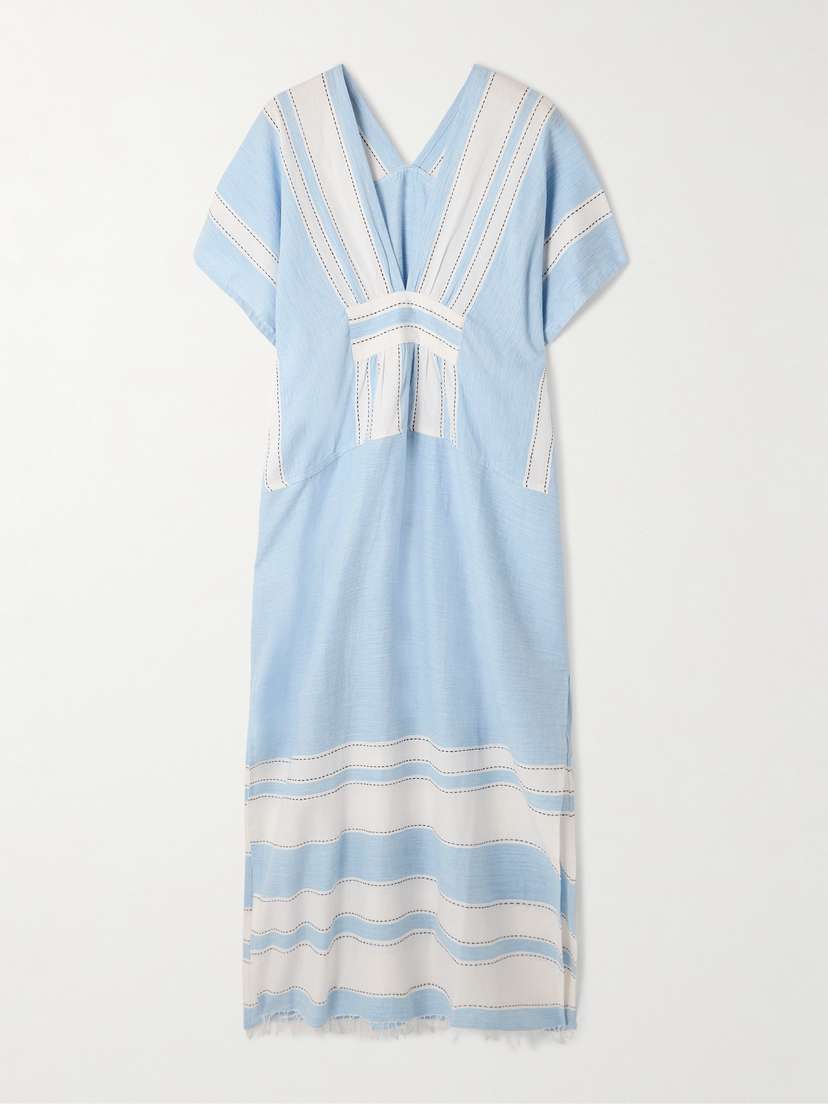 Lemlem Gasira Striped Cotton-blend Maxi Dress