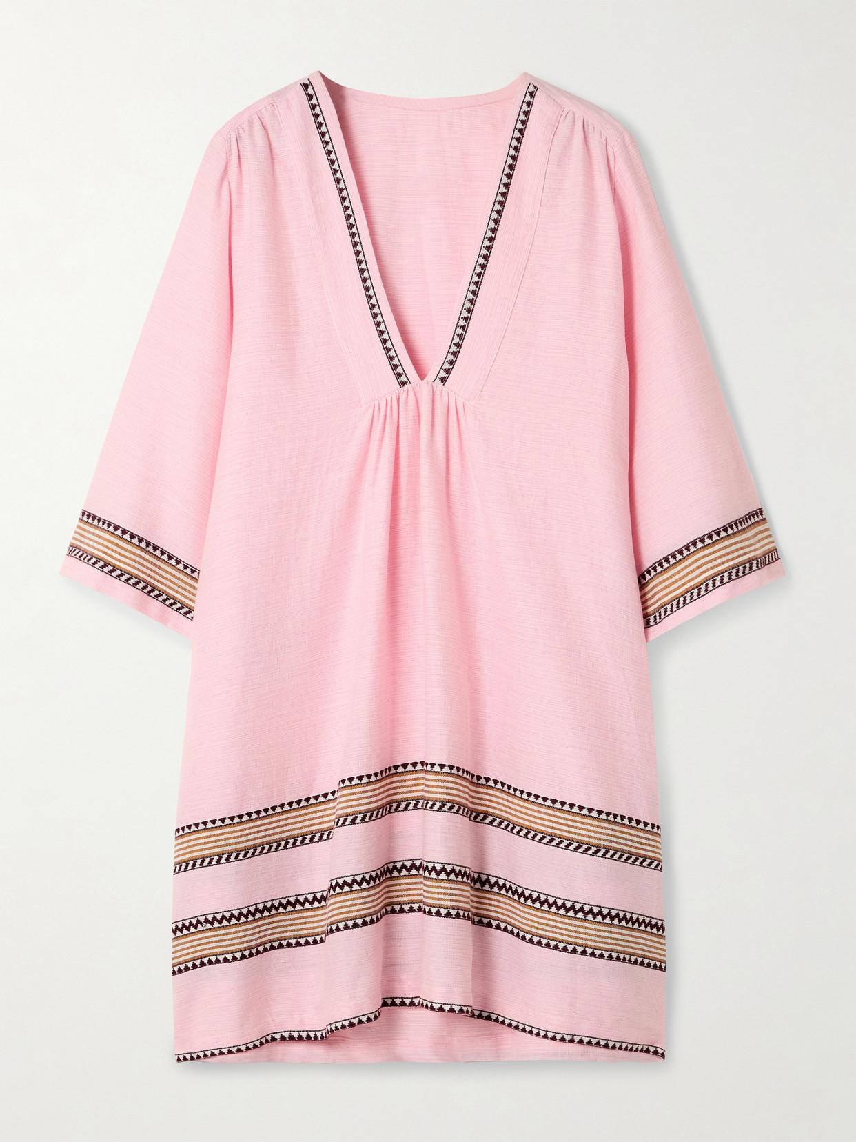 Lemlem Belkis Striped Cotton Kaftan In Multi