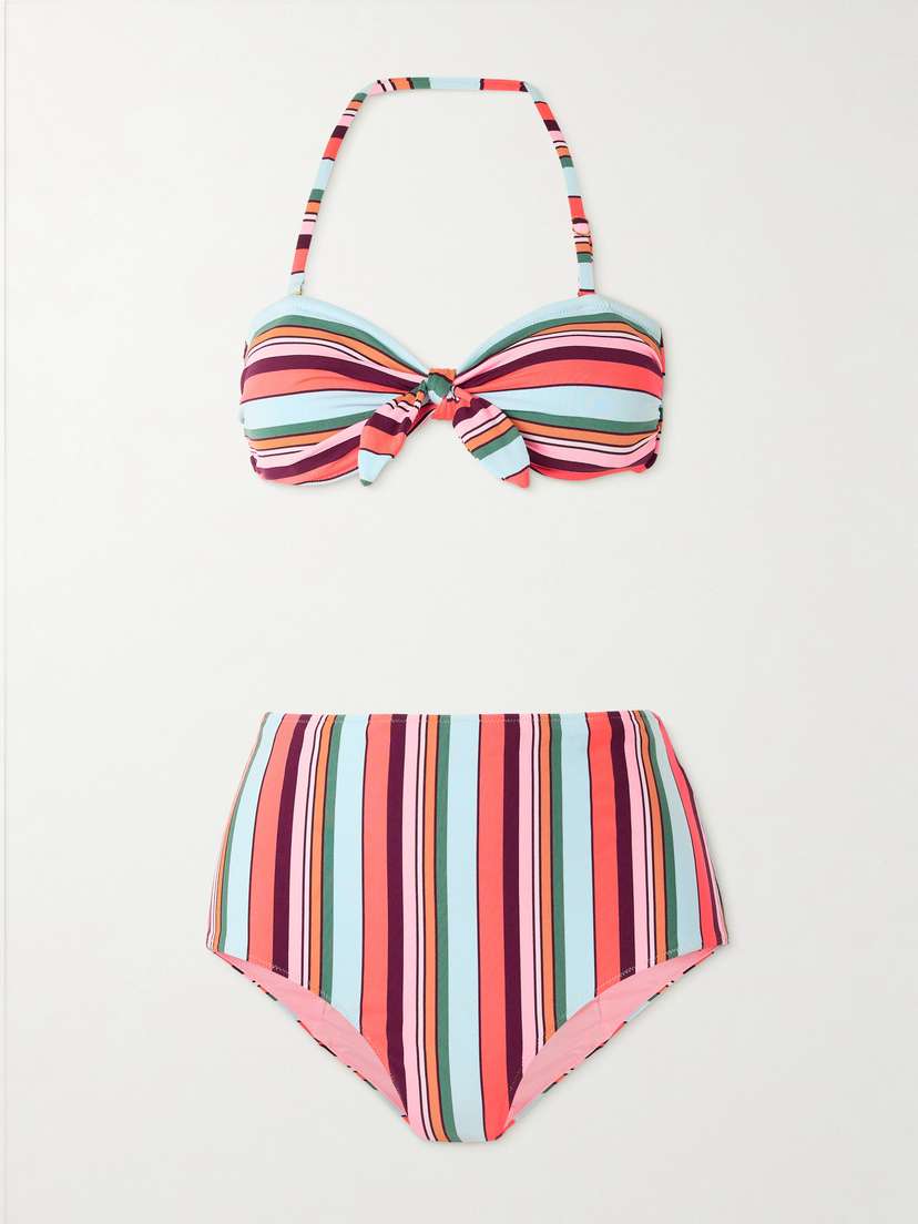 Lemlem Ava + Elsi Printed Ribbed Bikini