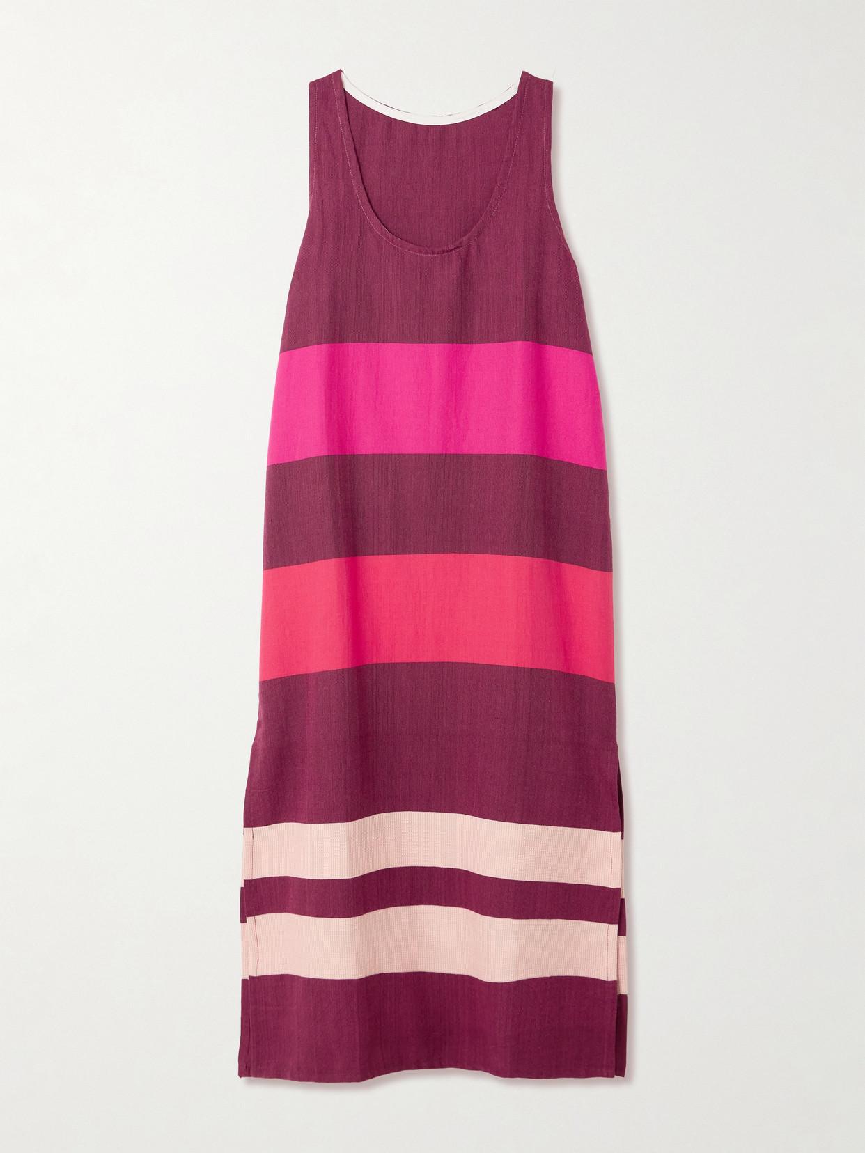 Lemlem Lilian Striped Cotton Midi Dress In Animal Print