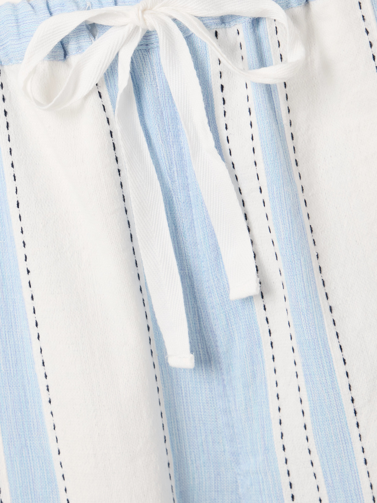 Lemlem Desta Striped Cotton-blend Wide-leg Pants In Blue