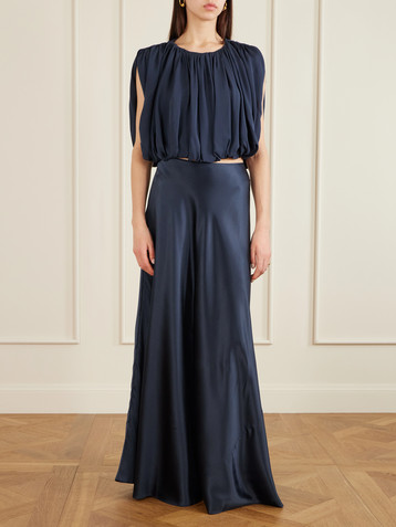 HEIRLOME Antonia silk-satin maxi skirt