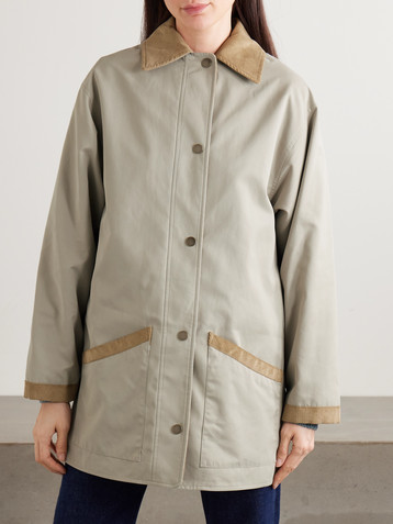 Purdey Vita Clipper corduroy-trimmed shell jacket