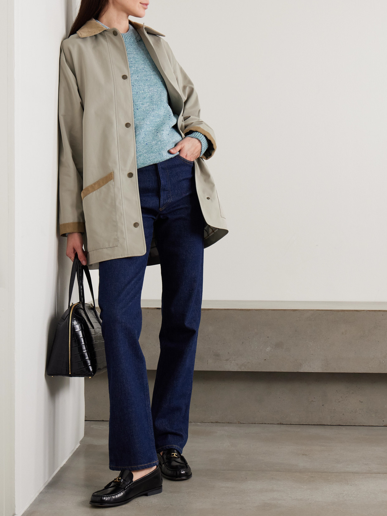 Vita Clipper Corduroy-Trimmed Jacket