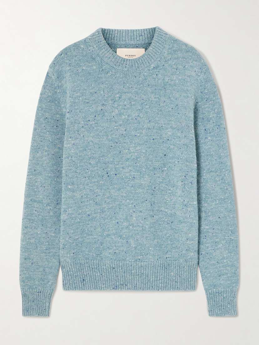 Purdey Dorton Donegal Wool And Cashmere-blend Sweater