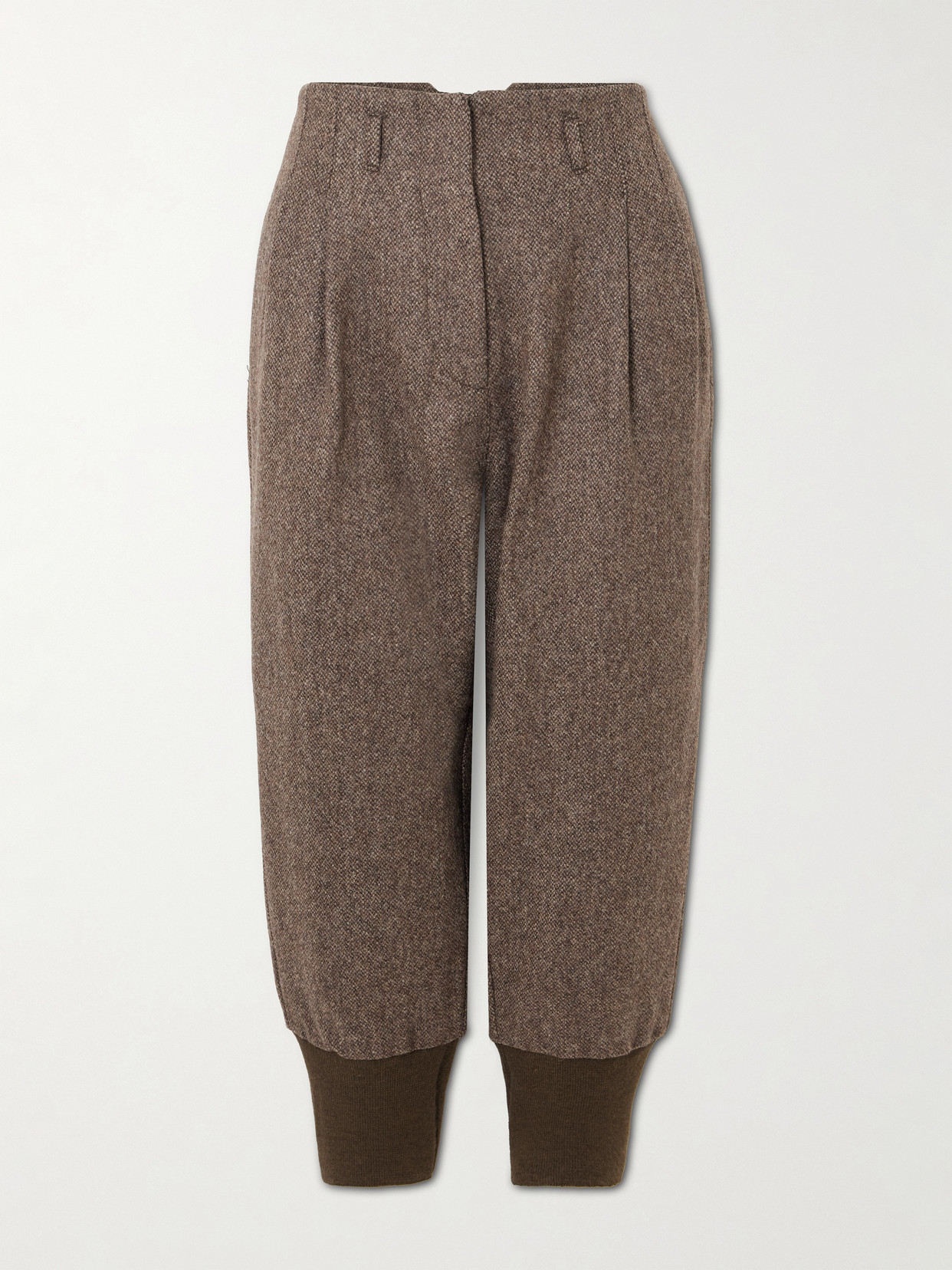Purdey Breeks Wool-tweed Tapered Pants In Gray
