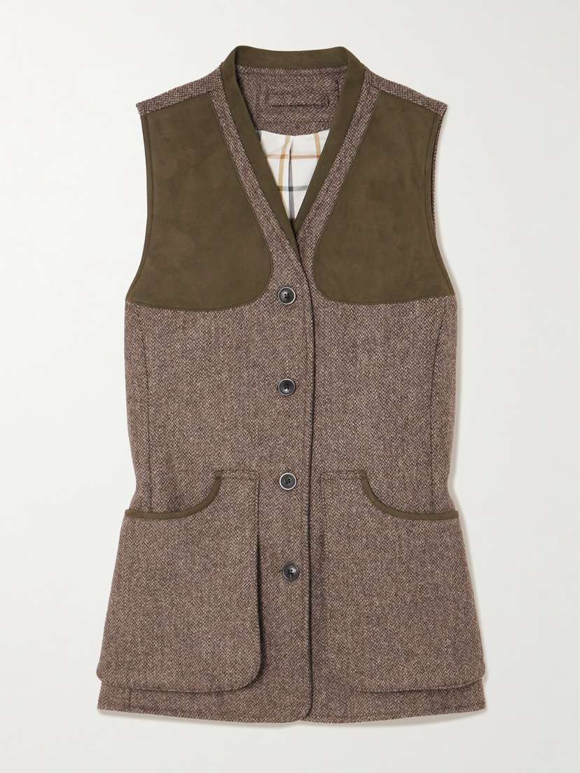 Purdey Checked Wool-tweed Vest