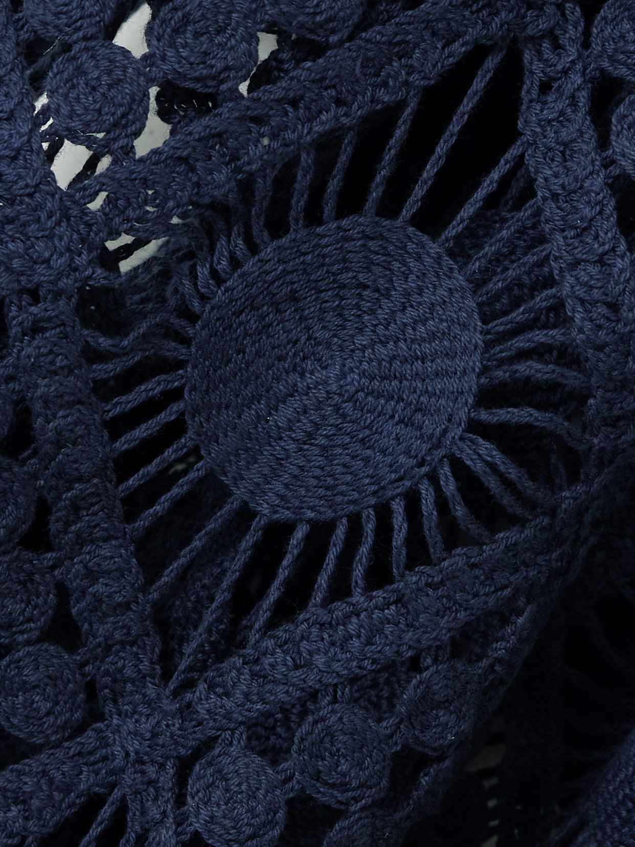 Sara Cristina Playa Crocheted Cotton Pants In Blue