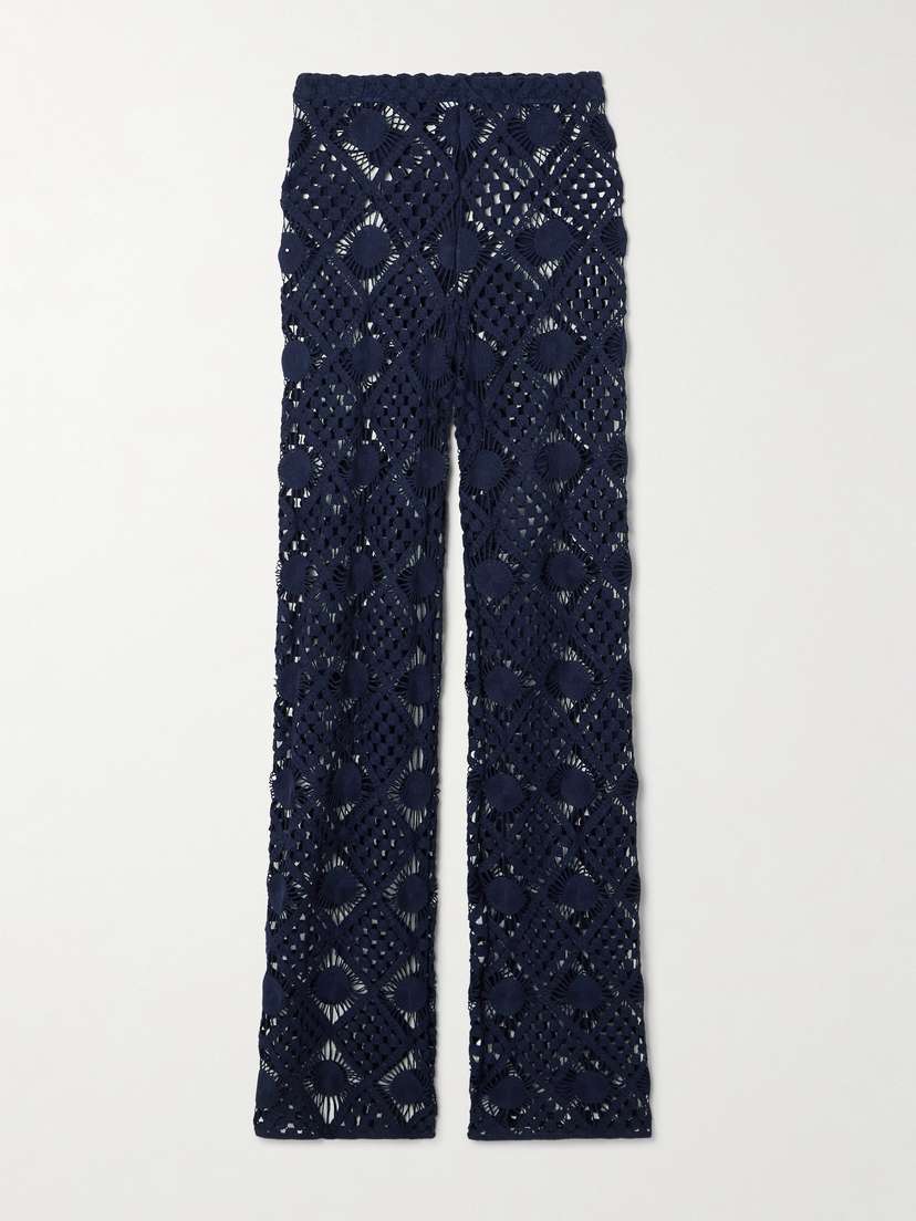 SARA CRISTINA Playa Crocheted Cotton Pants