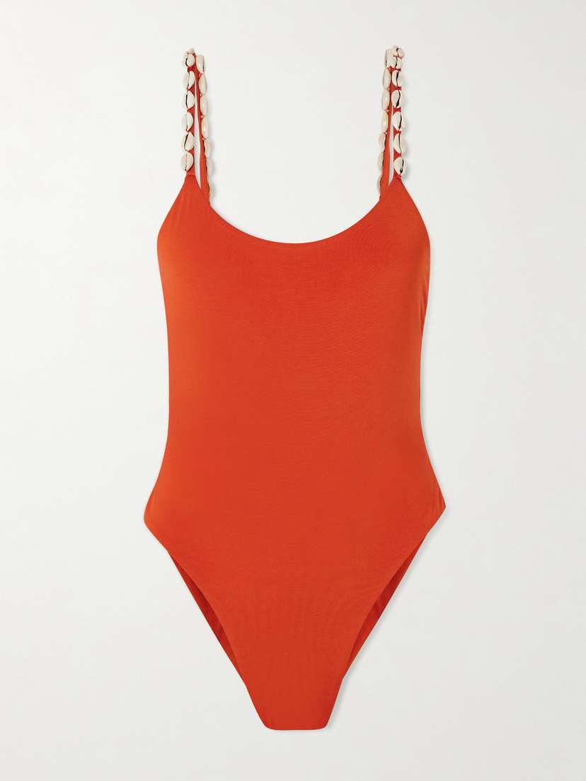 SARA CRISTINA Shell-embellished Swimsuit