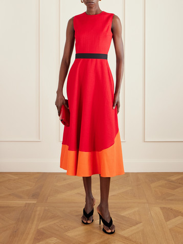 Roksanda Mire belted woven midi dress