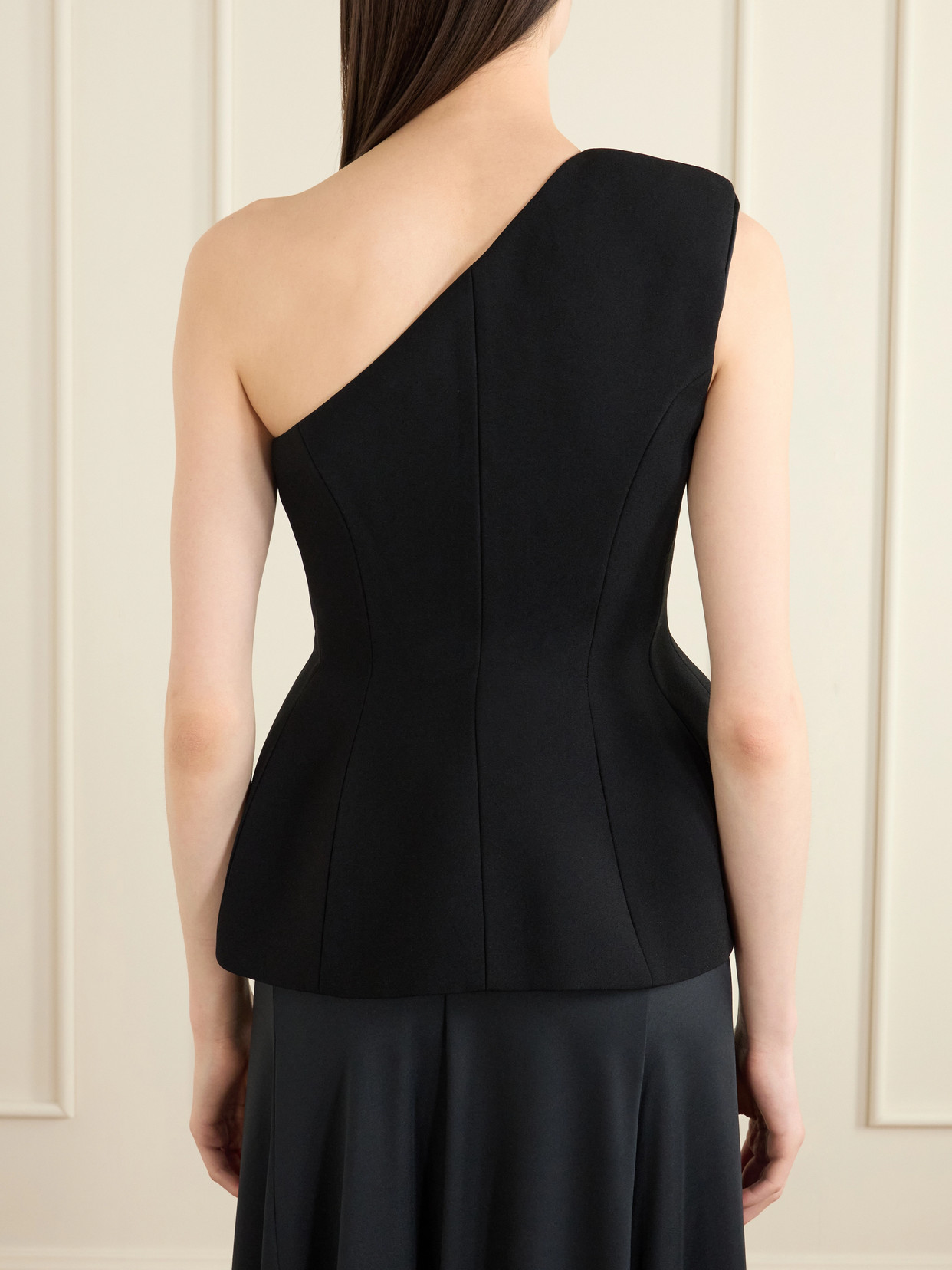 Vala One-Shoulder Cutout Crepe Top