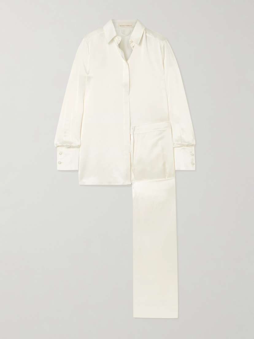 Olivia von Halle Bacall Silk-satin Pajama Set