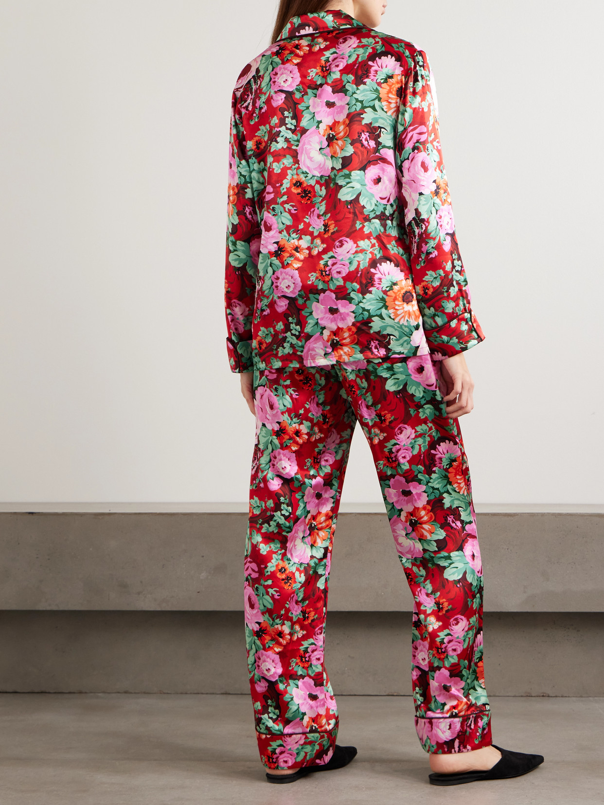 Olivia Von Halle Womens Moulin Lila Floral-print Silk Pyjama Set In Multi