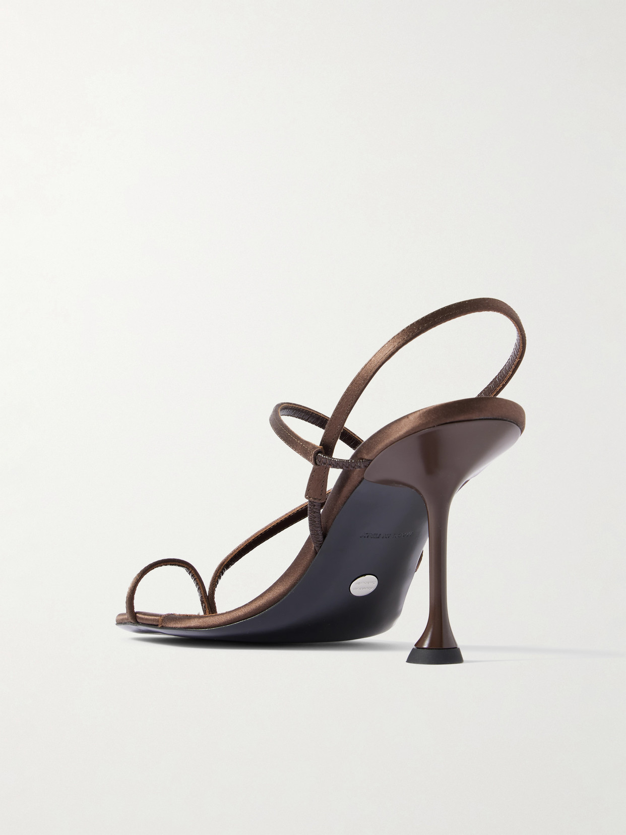 Proenza Schouler Tee Satin Slingback Sandals In Burgundy