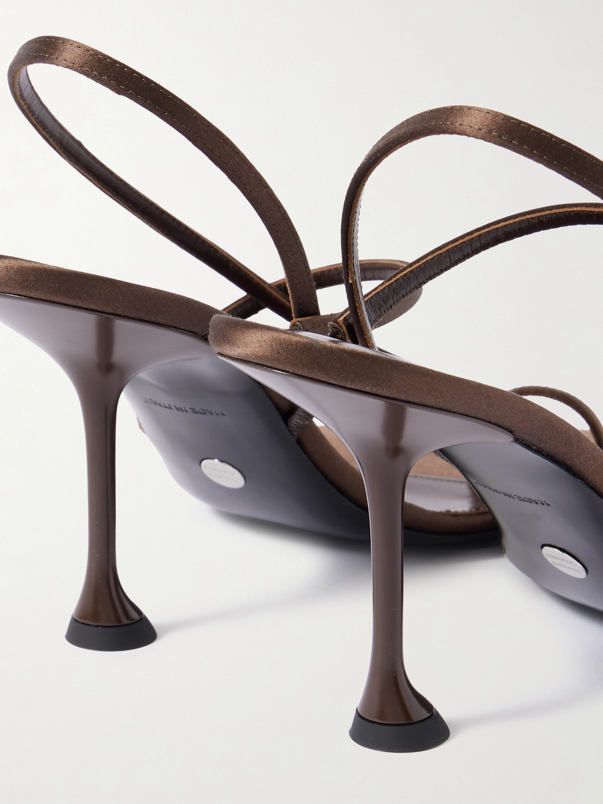 Proenza Schouler Tee Satin Slingback Sandals In Burgundy