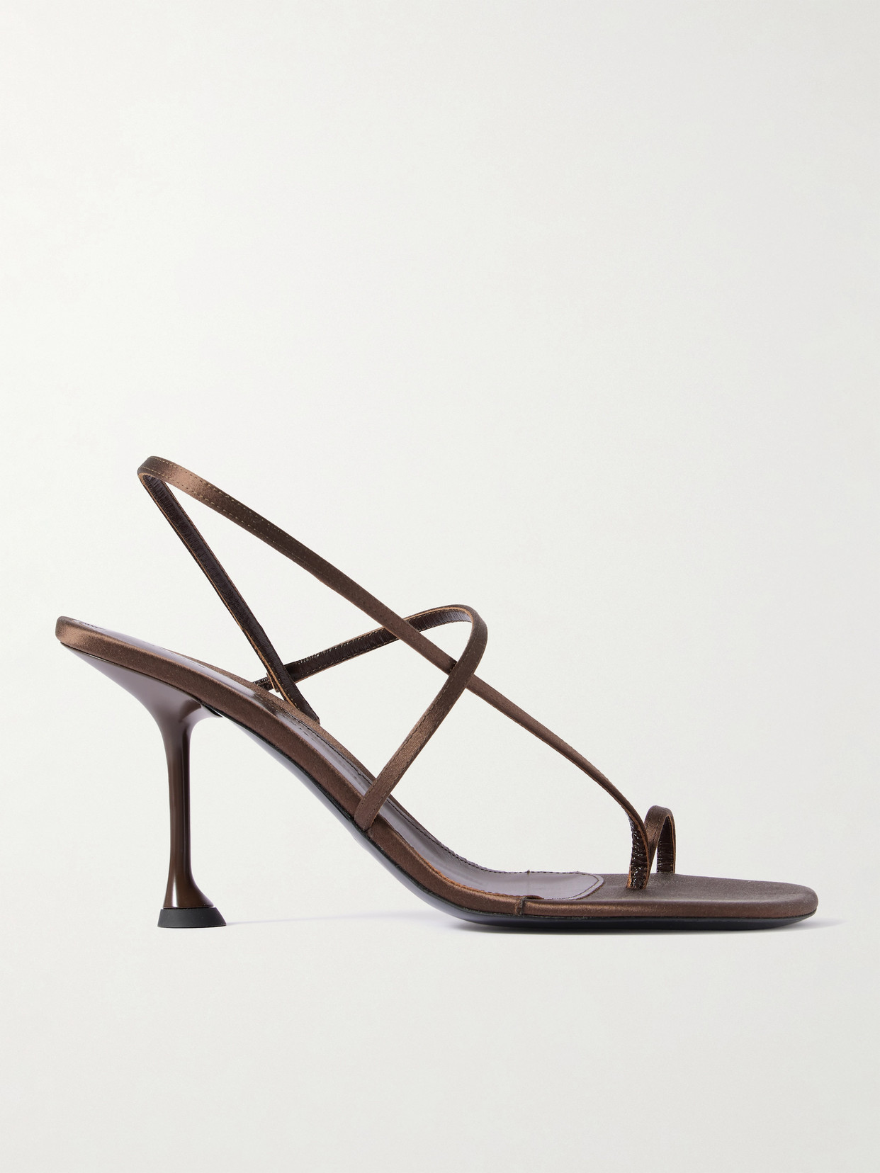 Proenza Schouler Tee Satin Slingback Sandals In Burgundy