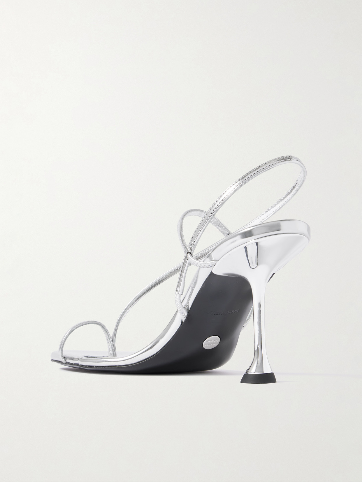 Tee Mirrored-Leather Slingback