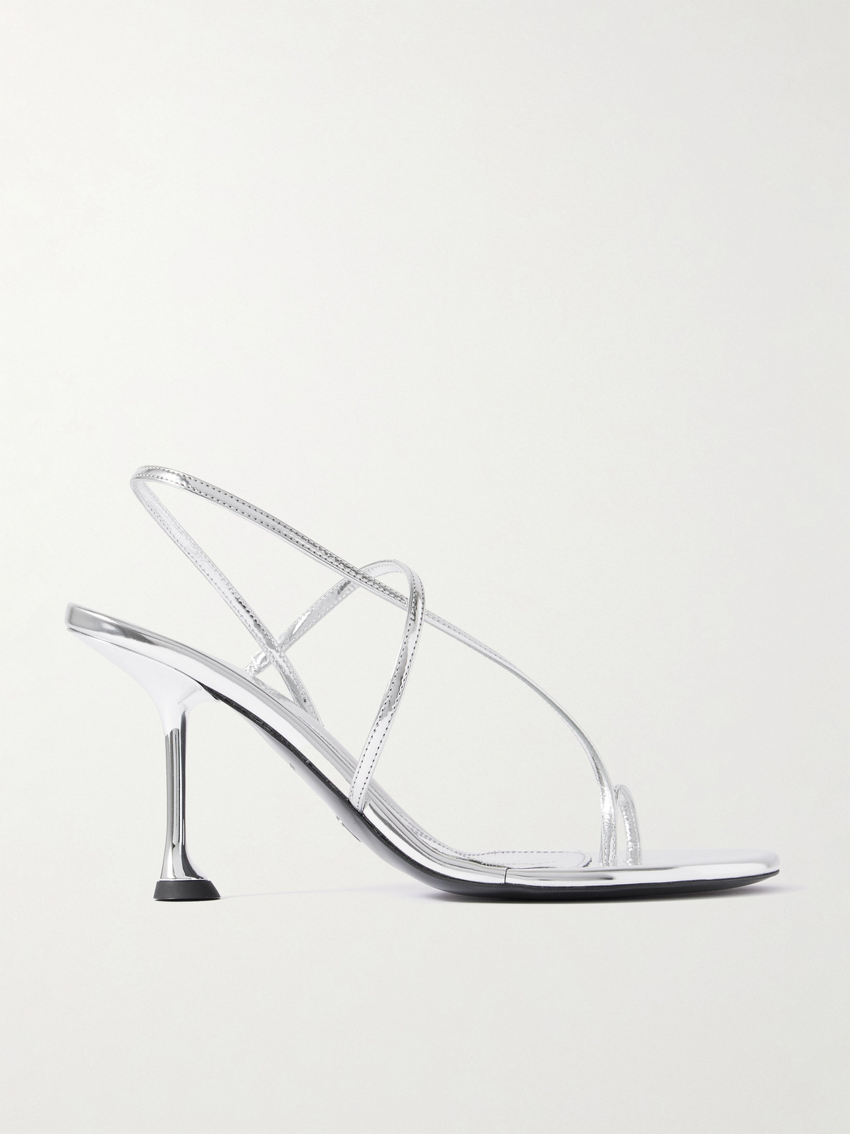 Tee Mirrored-Leather Slingback