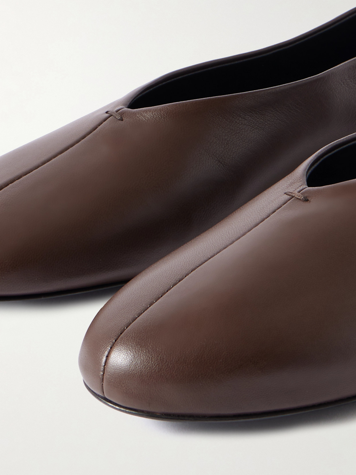 Proenza Schouler Tee Leather Ballet Flats In Brown