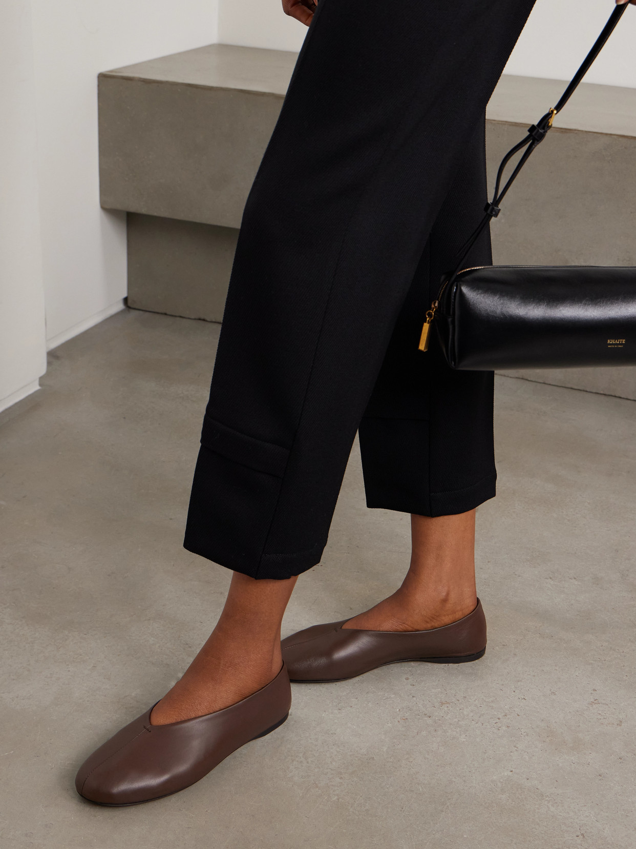 Proenza Schouler Tee Leather Ballet Flats In Brown