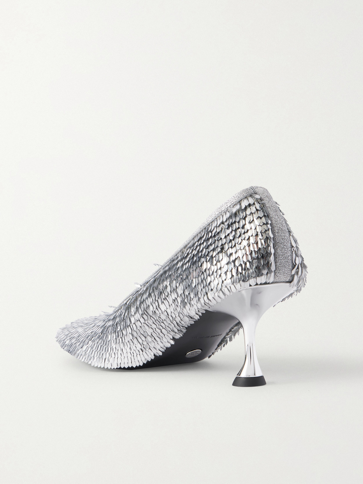 Proenza Schouler Tee Sequined Mesh Pumps In White