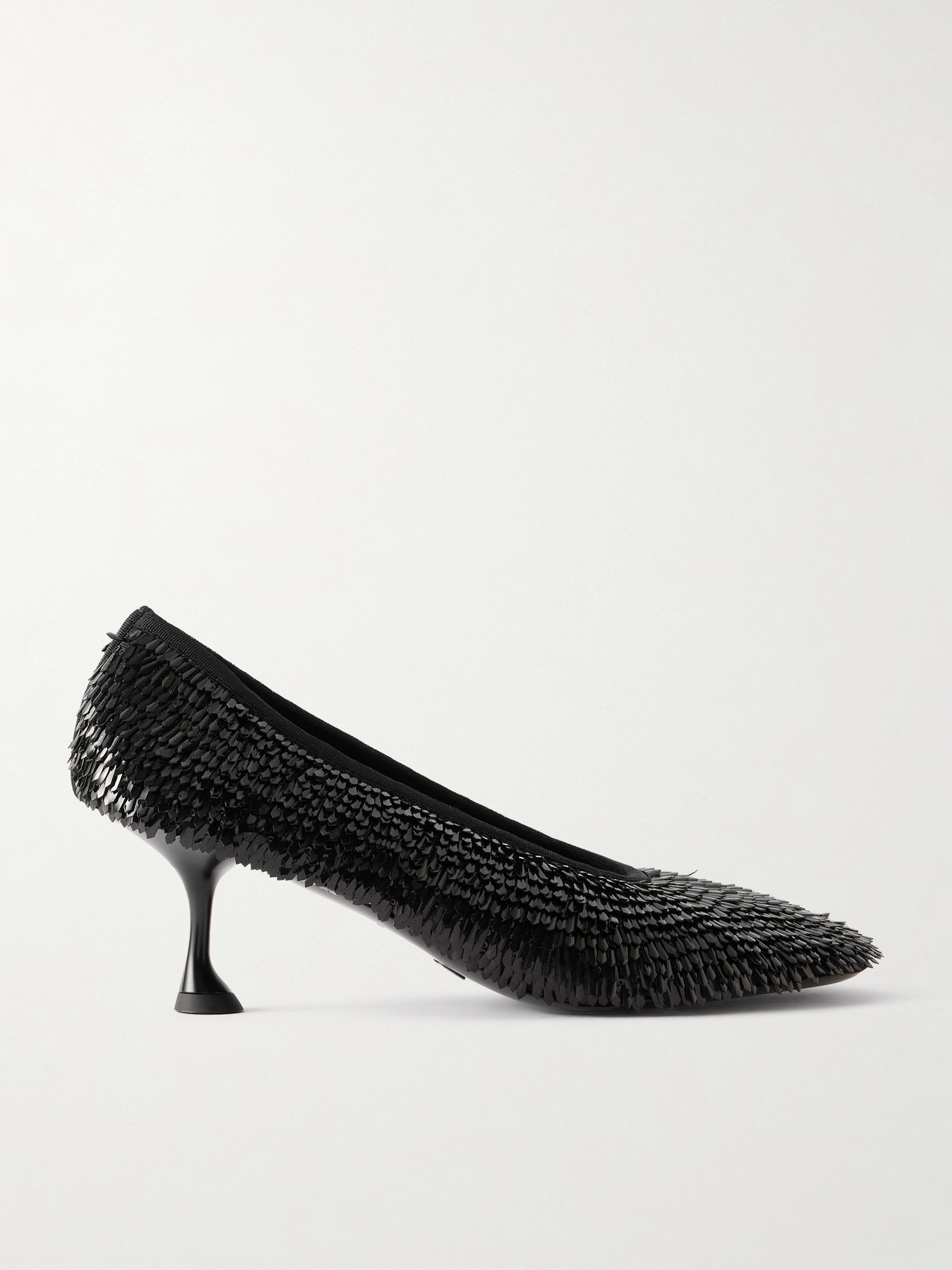 Proenza Schouler Tee Sequined Mesh Pumps In Black