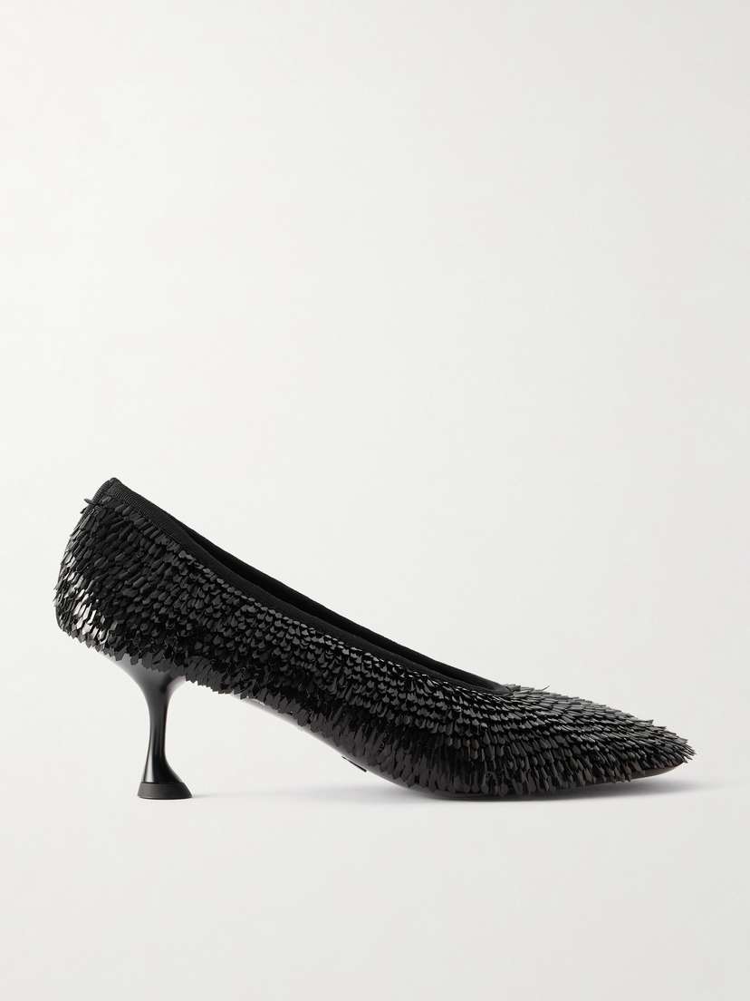 Proenza Schouler Tee Sequined Mesh Pumps