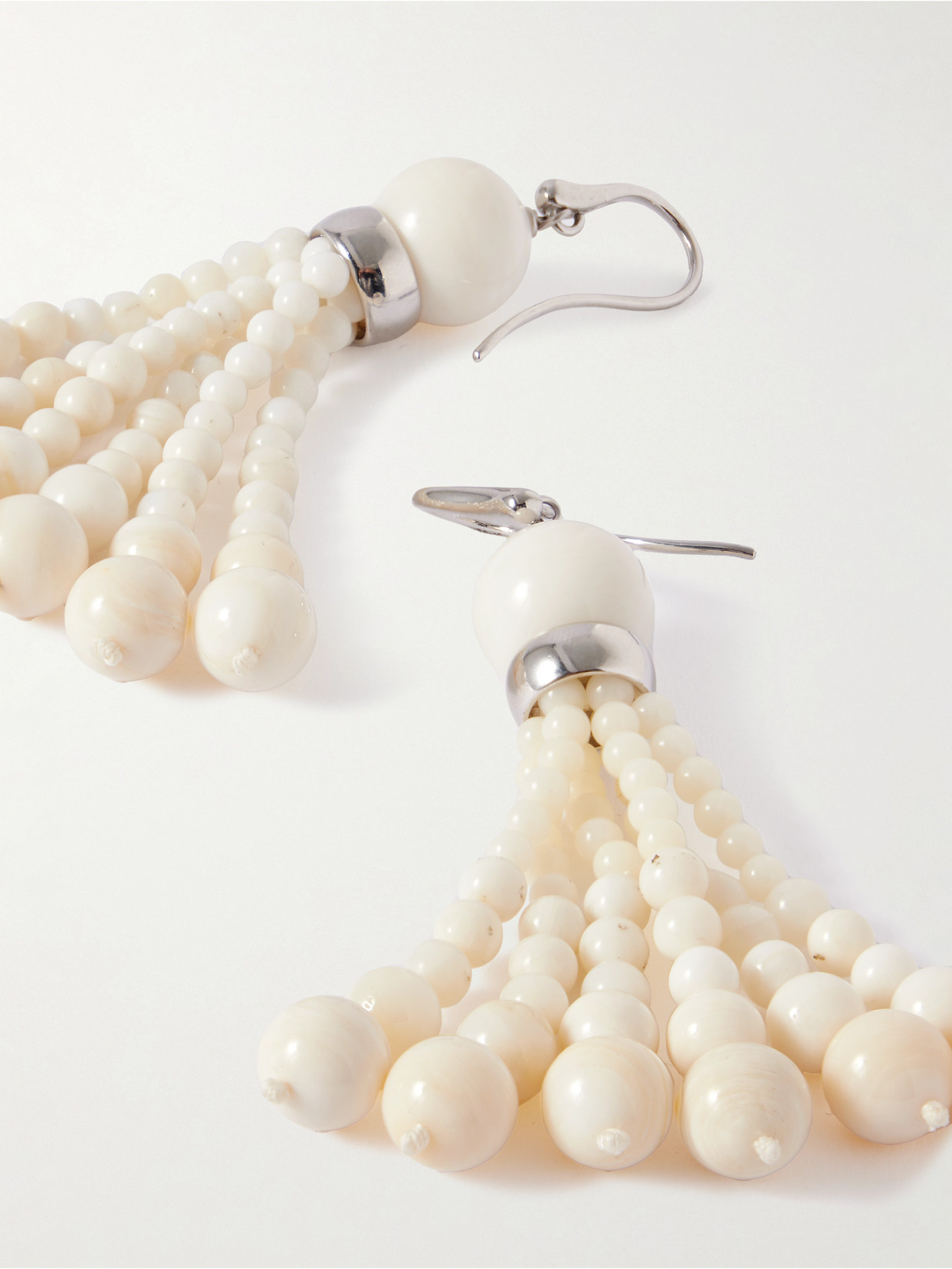 Le Sundial Venice Opera Silver Stone Earrings In Brown