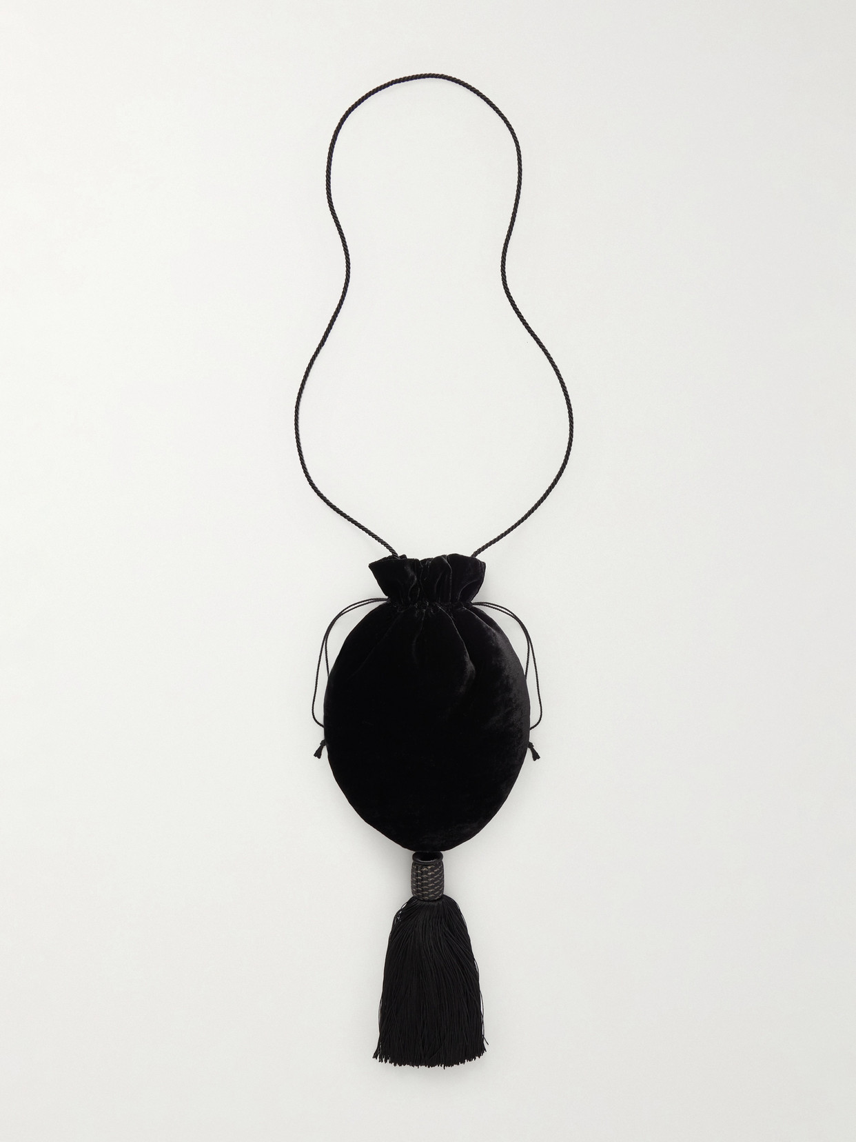 Lee Tasseled Velvet Shoulder Bag