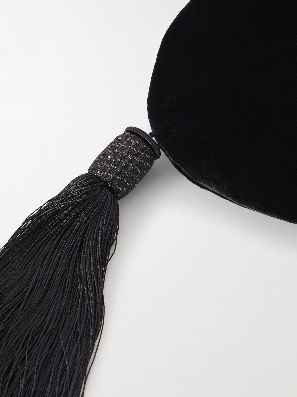 Lee Tasseled Velvet Shoulder Bag
